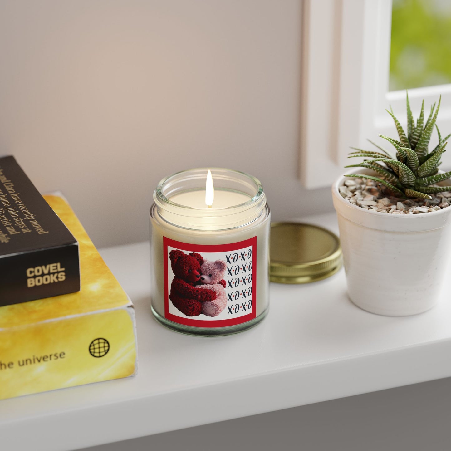 Love you Beary much XOXO-Scented Candles, Coconut Apricot Wax (4oz, 9oz)