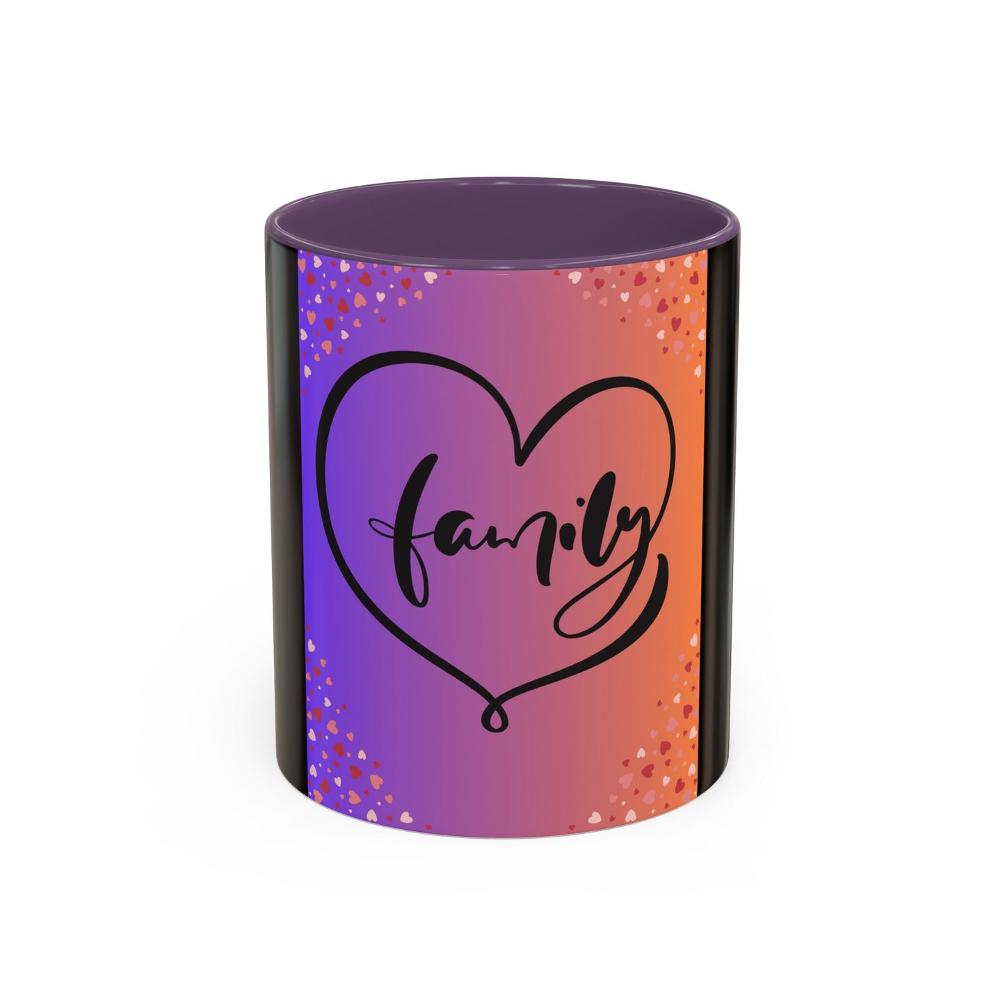 Family Love Accent Coffee Mug - Warm Gradient Design, Perfect Gift for Loved Ones
