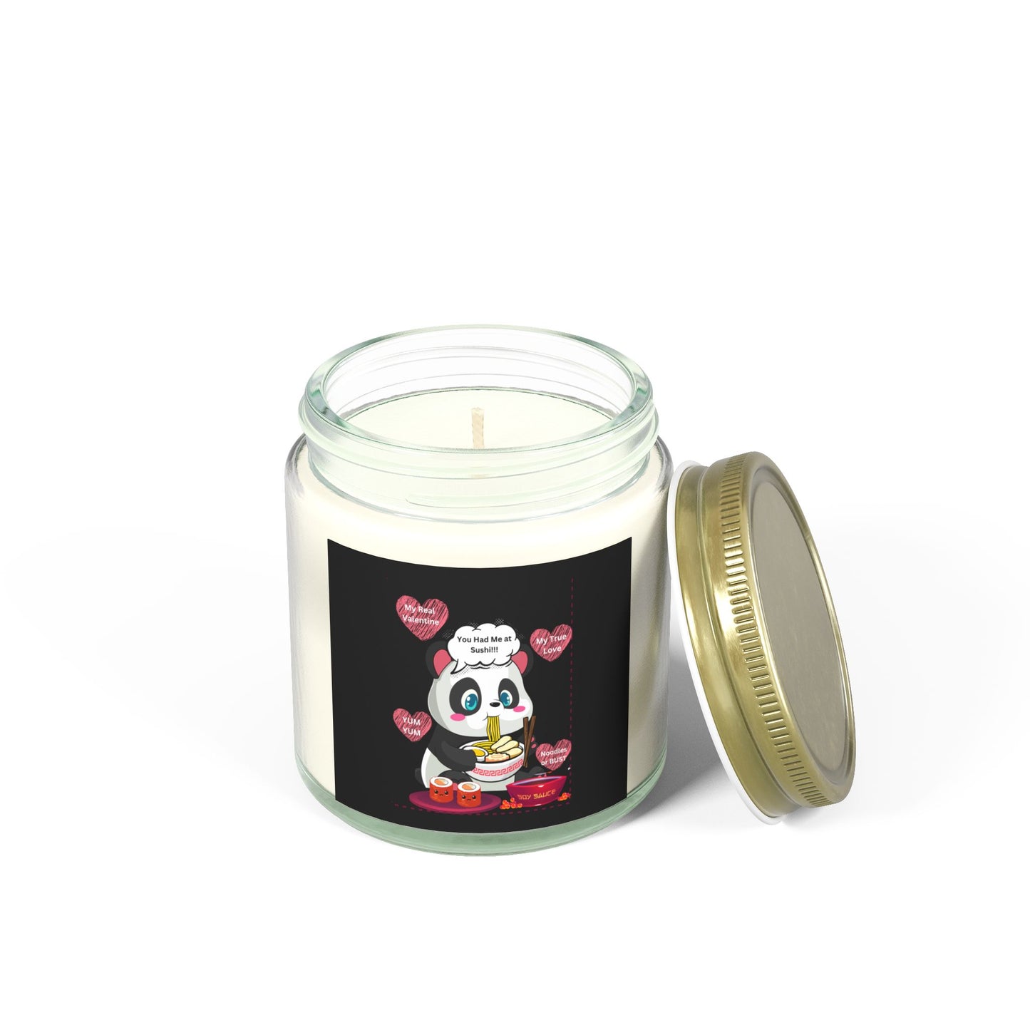 Sushi Lovers-Cute Panda Scented Candles - Coconut Apricot Wax (4oz & 9oz) - Perfect for Gifts and Home Decor