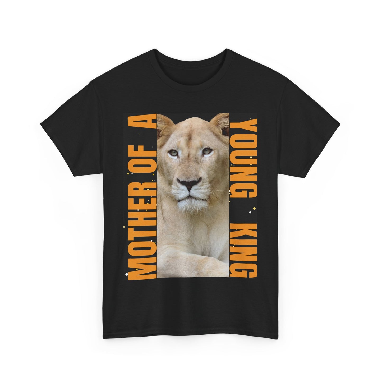 Mother of a Young King Unisex Heavy Cotton Tee - Bold Lion Design for Proud Moms