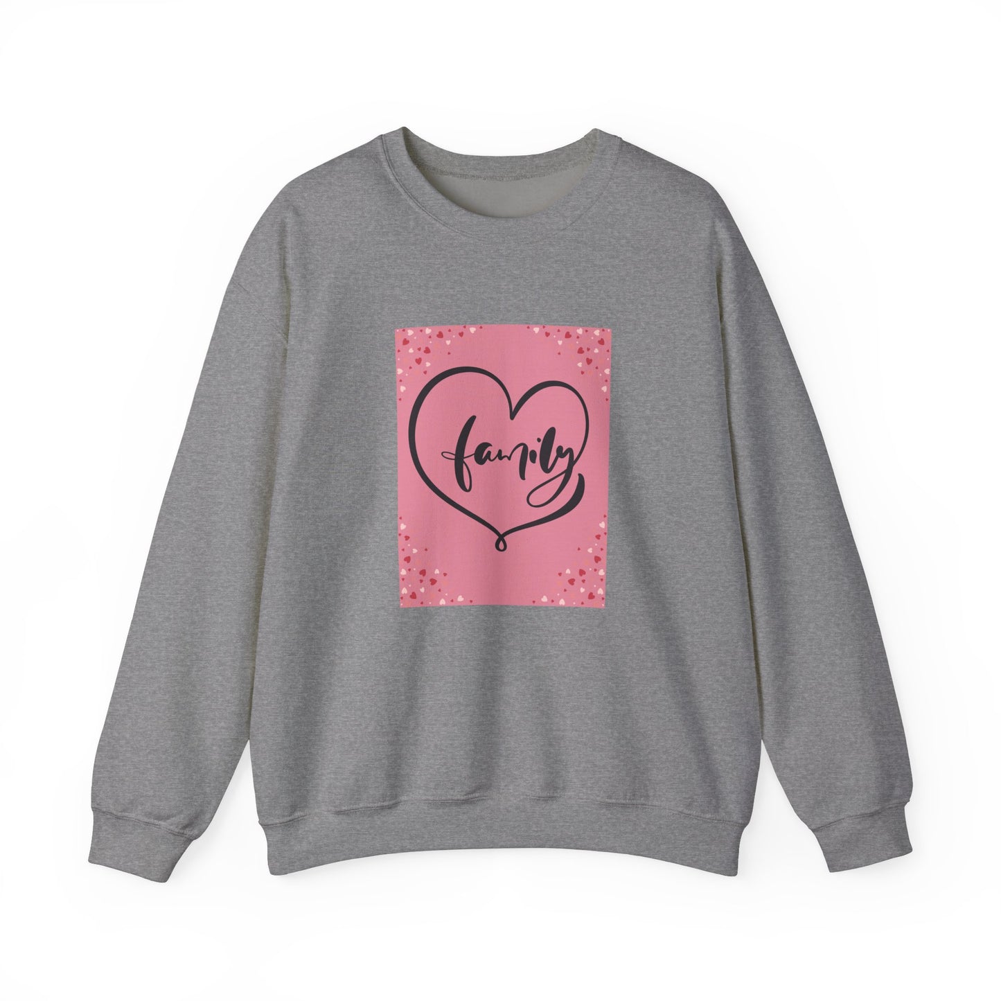 Family Love Crewneck Sweatshirt - Comfortable Unisex Apparel for Cozy Moments