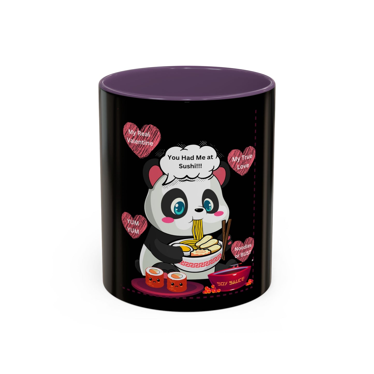 Cute Panda Sushi Lover Coffee Mug - Perfect for Valentine's Day