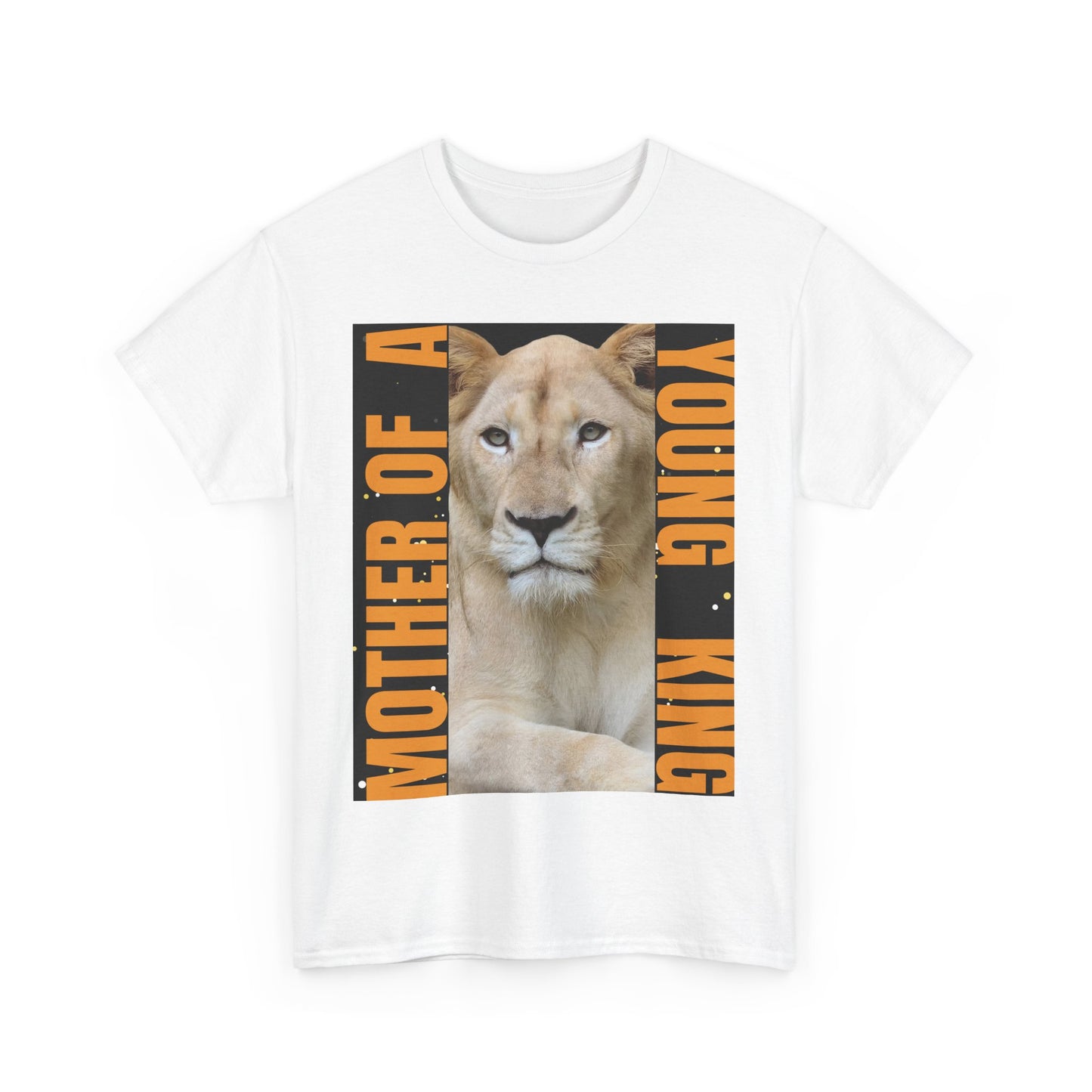 Mother of a Young King Unisex Heavy Cotton Tee - Bold Lion Design for Proud Moms