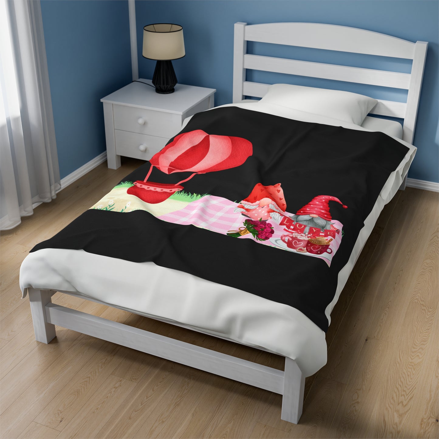 Love is in the Air Valentines Day -Velveteen Plush Blanket