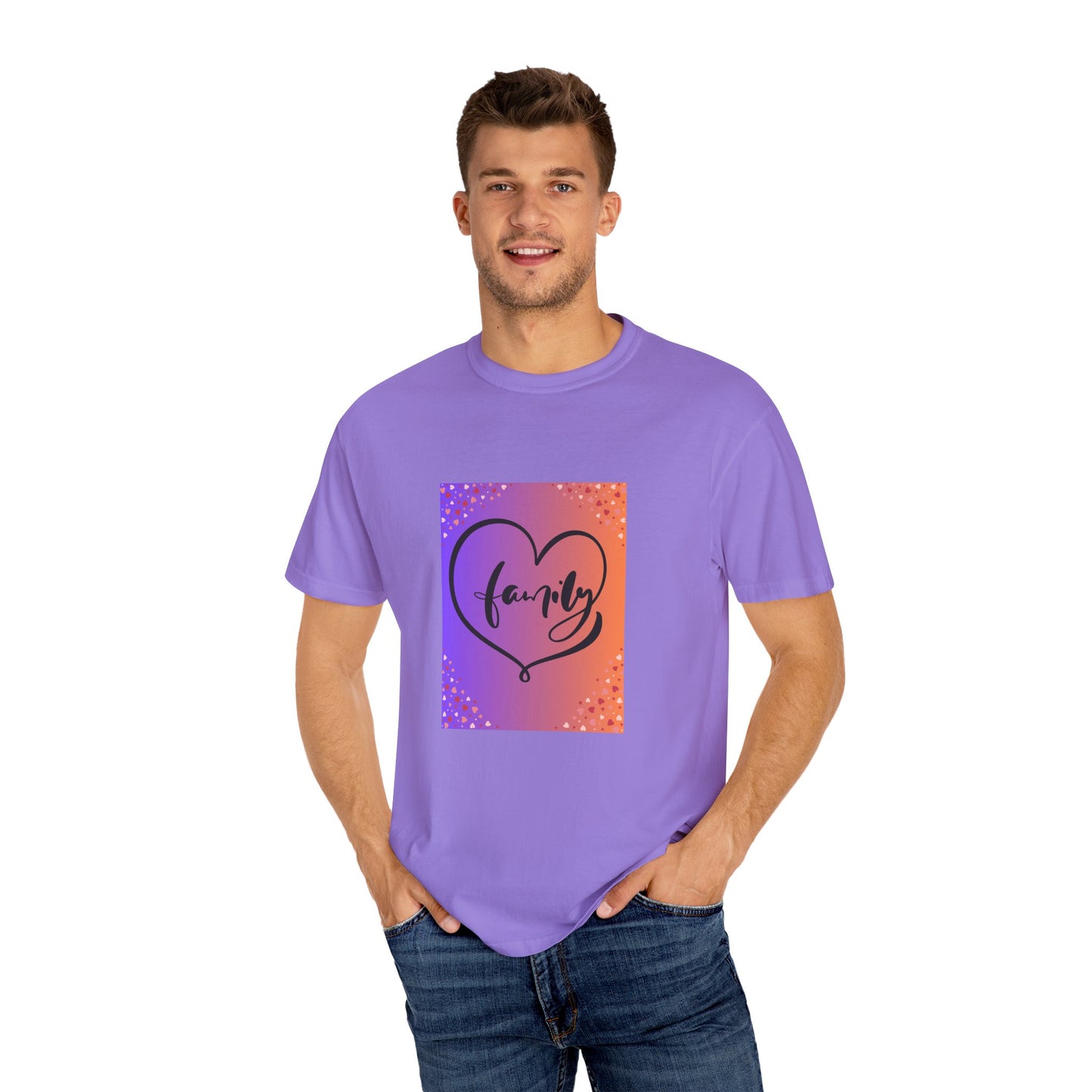 Family Love Unisex Garment-Dyed T-Shirt