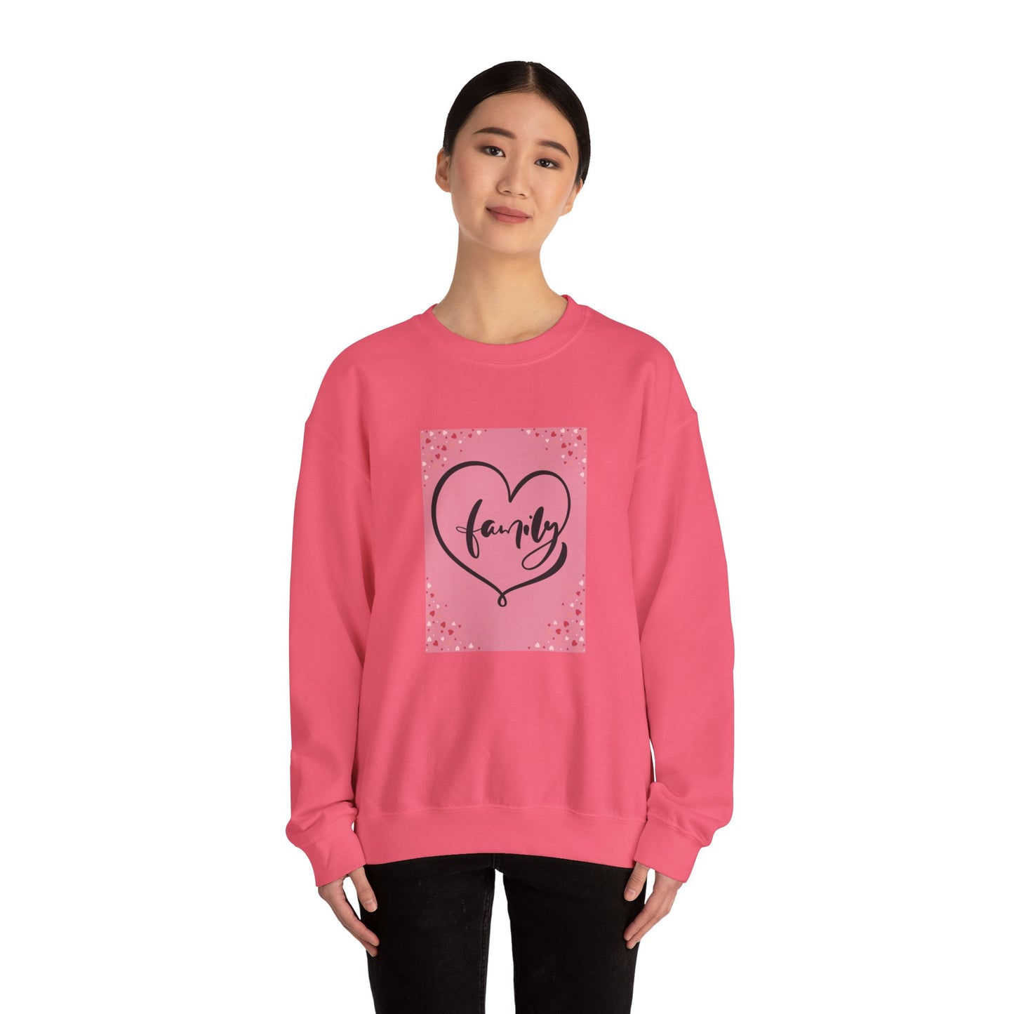 Family Love Crewneck Sweatshirt - Comfortable Unisex Apparel for Cozy Moments