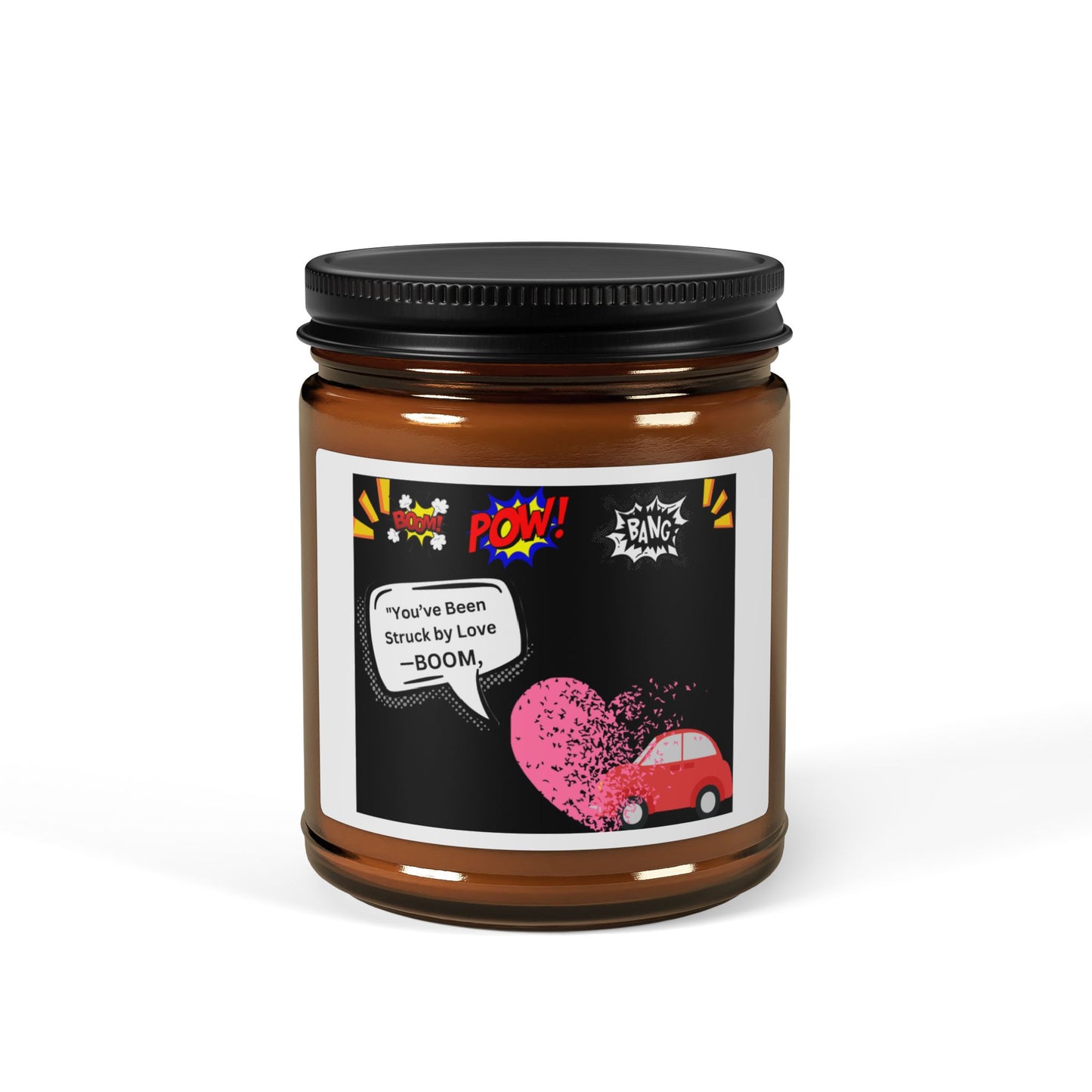 You been Struck by Love-Scented Soy Candle (Multi-Size, Amber Jar)