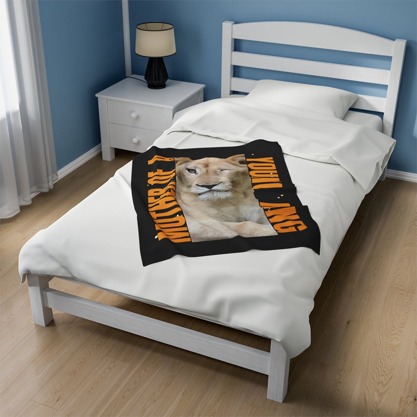 Mother of a Young King Velveteen Plush Blanket - Cozy Gift for Moms