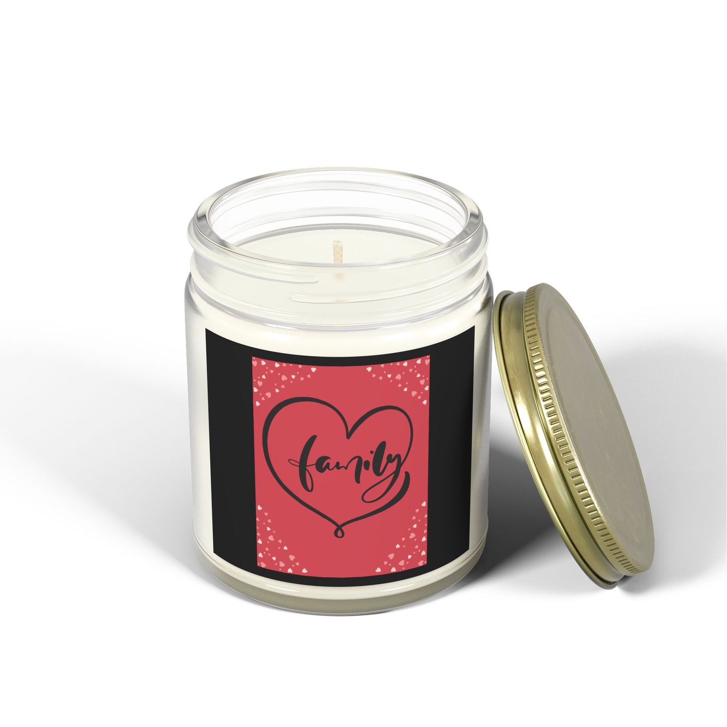 Family Scented Candle - Coconut Apricot Wax (4oz, 9oz) - Warm Home Ambiance