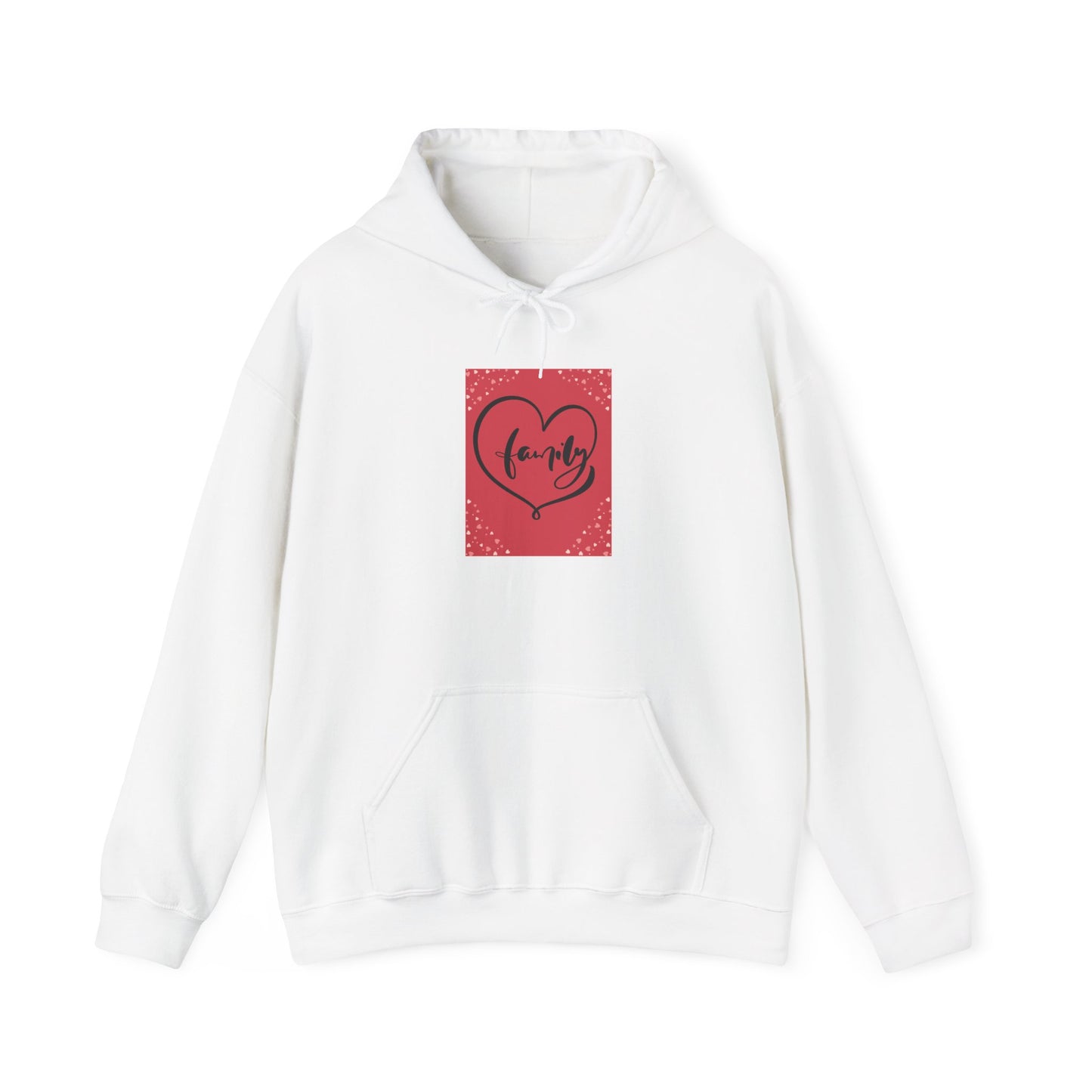 Family Love Heart Hooded Sweatshirt – Cozy Unisex Layer for Celebrations