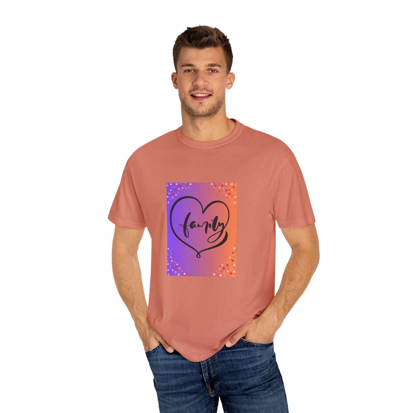 Family Love Unisex Garment-Dyed T-Shirt