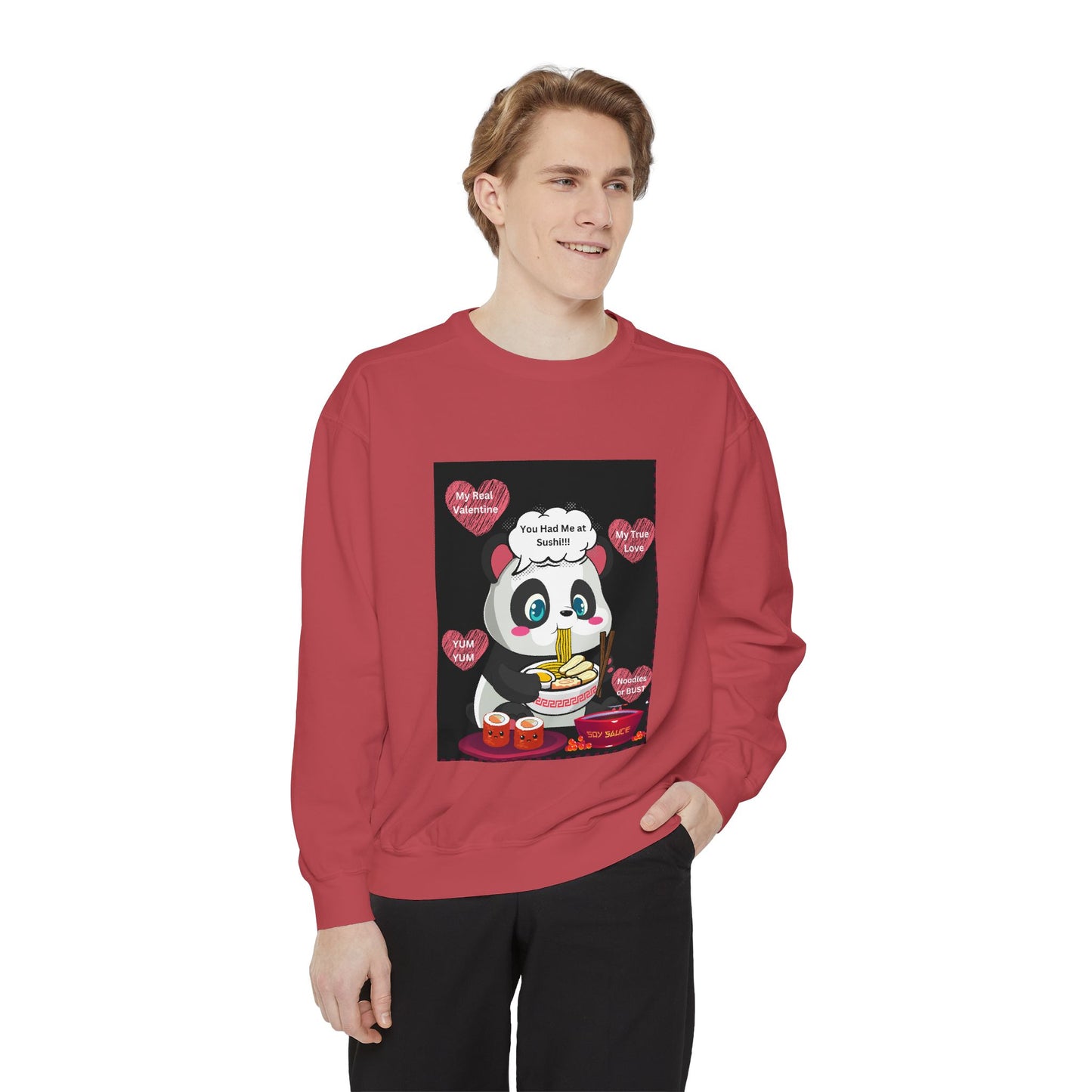 Sushi Lovers-Cute Panda Sushi Sweatshirt - Perfect for Food Lovers!