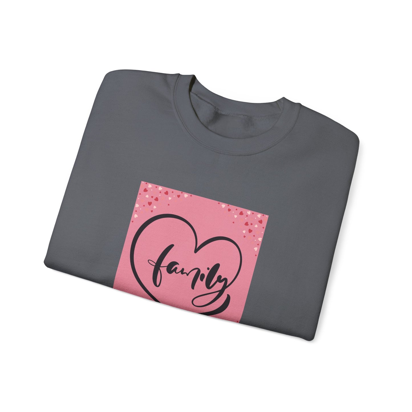 Family Love Crewneck Sweatshirt - Comfortable Unisex Apparel for Cozy Moments
