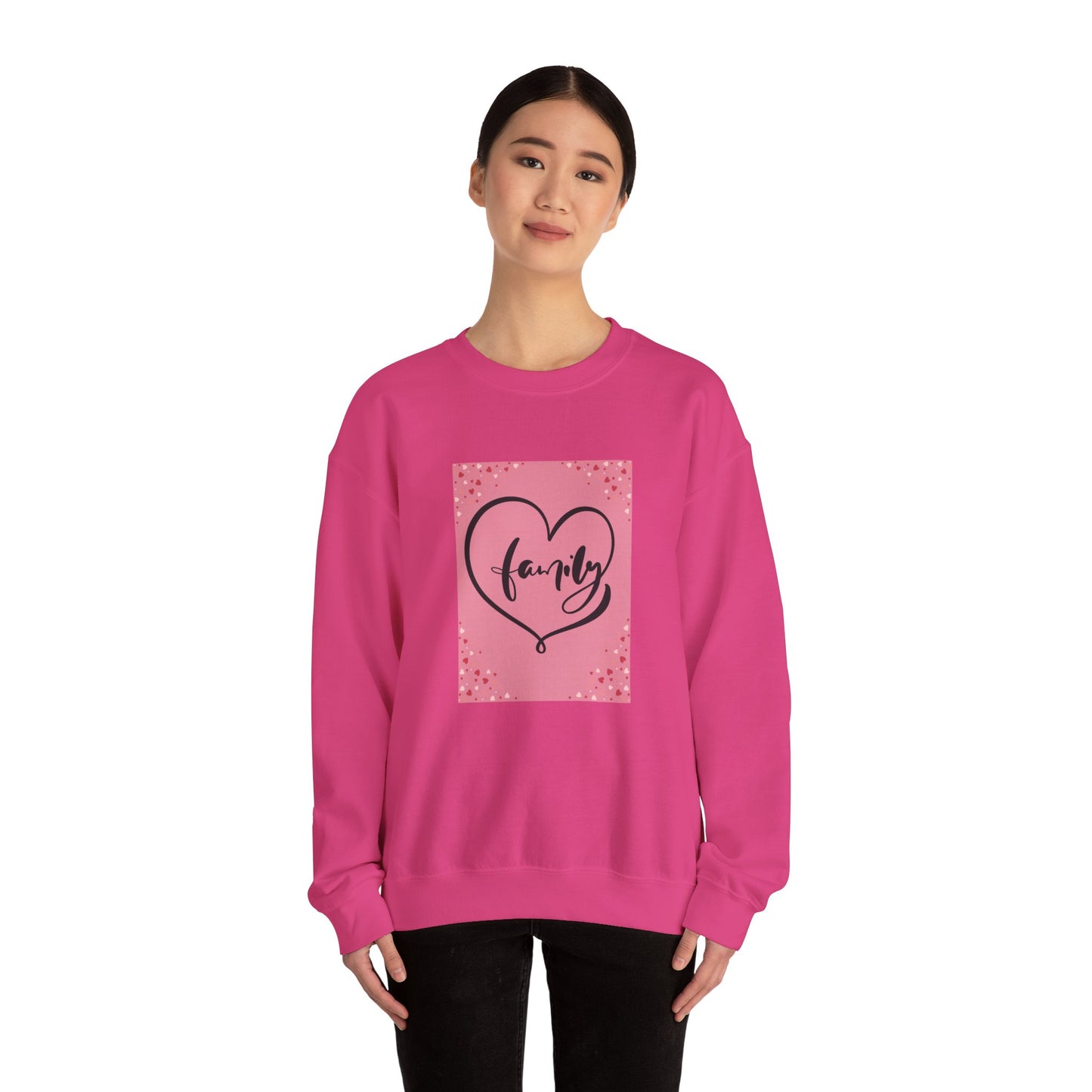Family Love Crewneck Sweatshirt - Comfortable Unisex Apparel for Cozy Moments