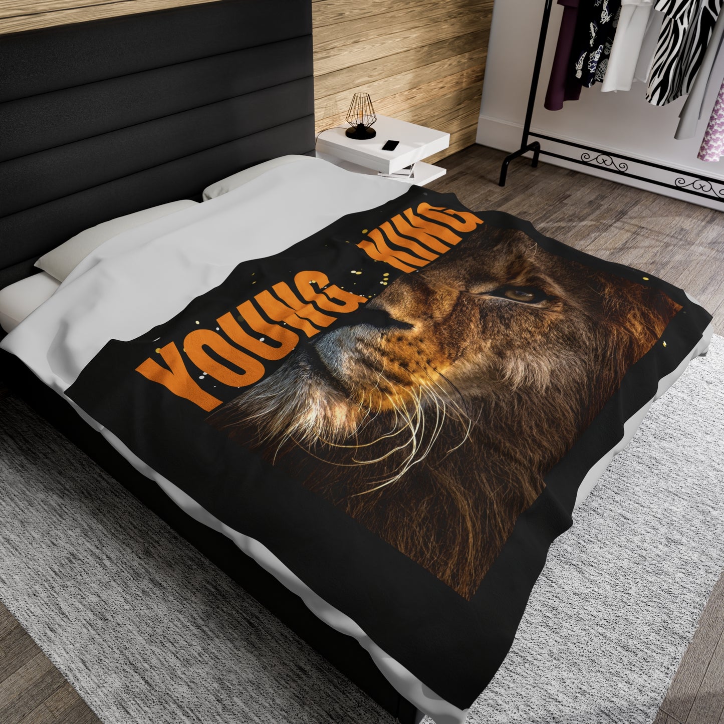 Young King Velveteen Plush Blanket - Cozy Luxury for Young Leaders