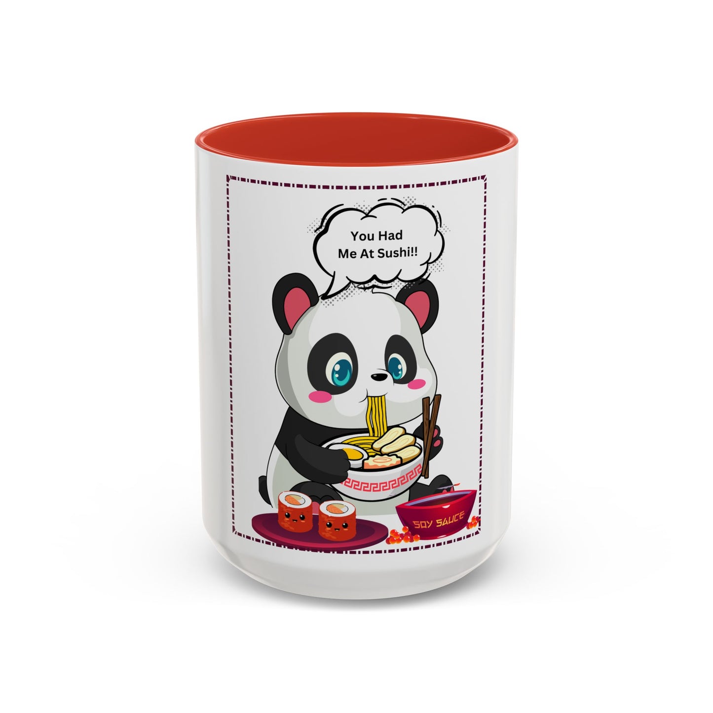 Cute Panda Sushi Coffee Mug - "You Had Me At Sushi"