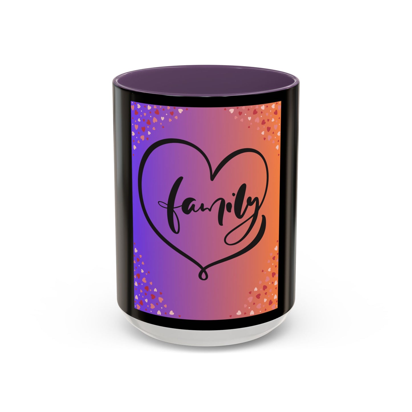 Family Love Accent Coffee Mug - Warm Gradient Design, Perfect Gift for Loved Ones