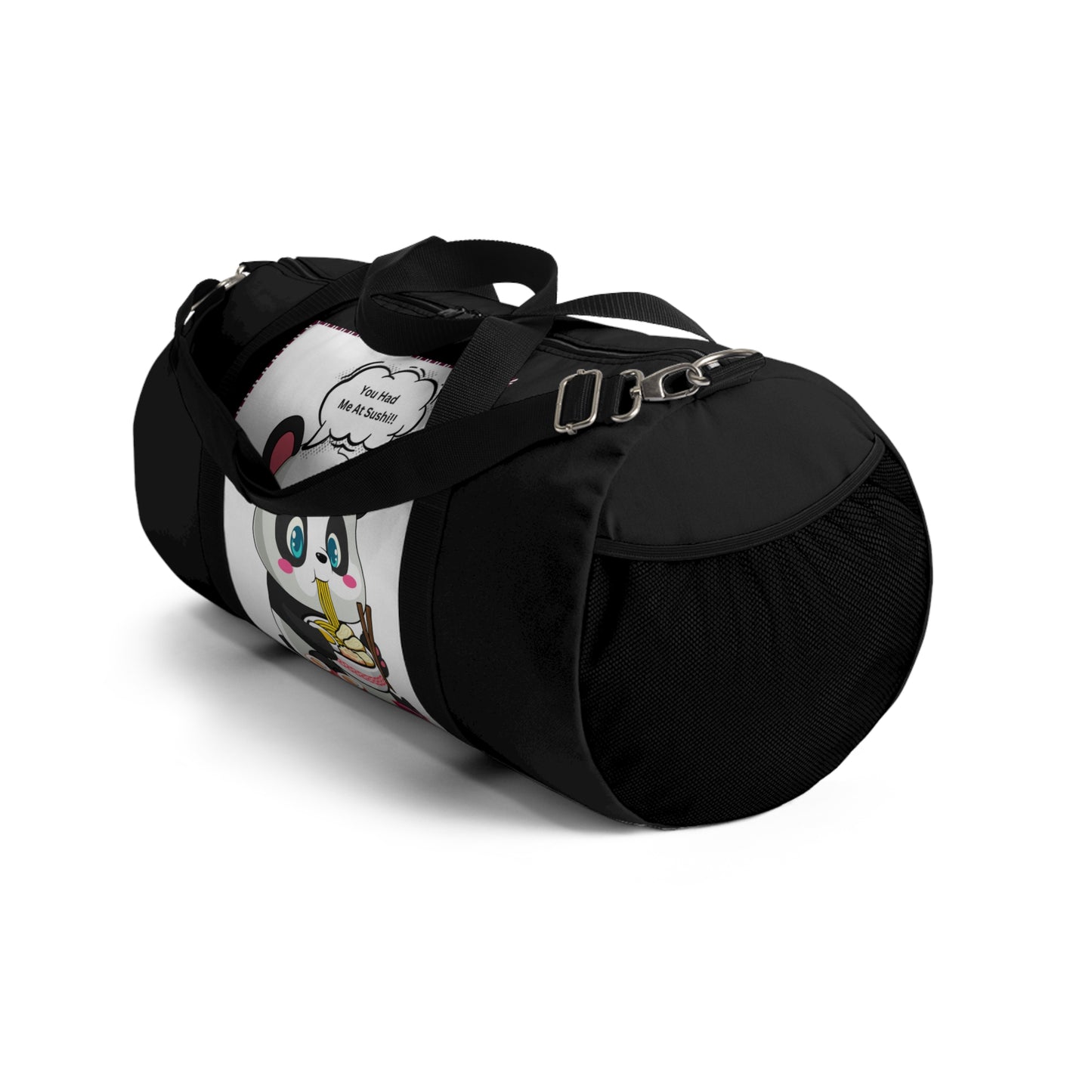 Sushi Lovers-Cute Panda Duffel Bag - Perfect for Travel and Gym with Fun Food Design
