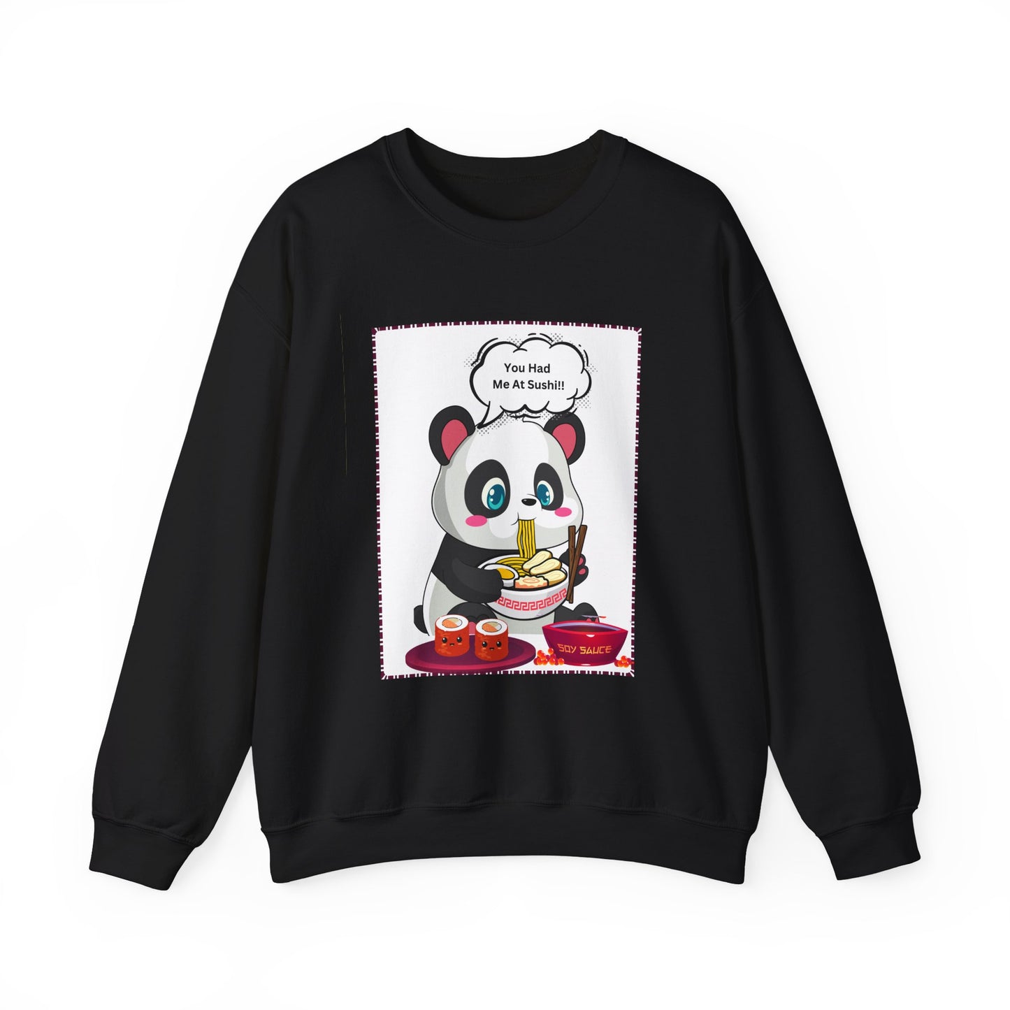 Sushi Lovers-Panda Sushi Lover Crewneck Sweatshirt - Unisex Heavy Blend™