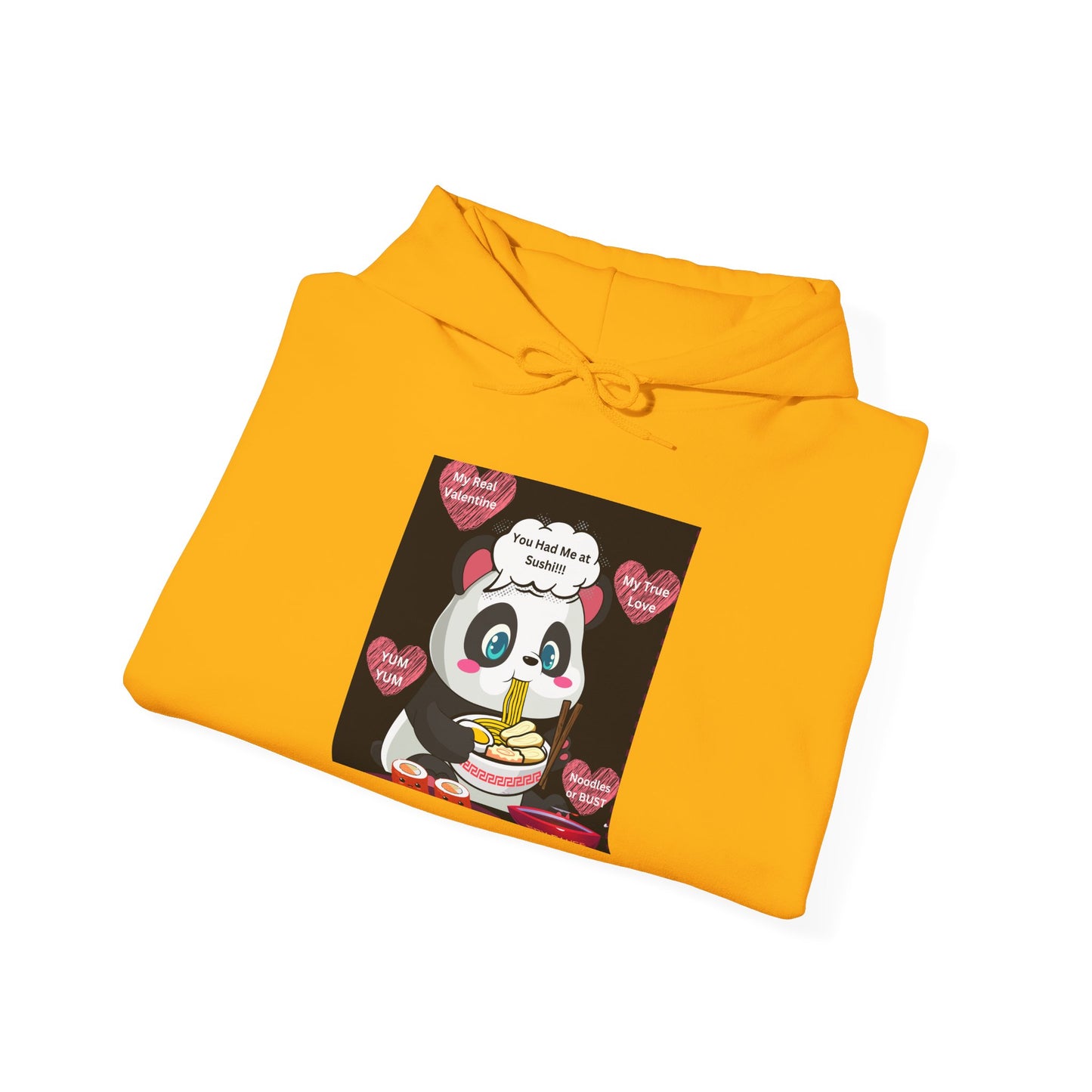 Sushi Lovers-Cute Panda Eating Noodles Unisex Hoodie – Cozy & Fun Design