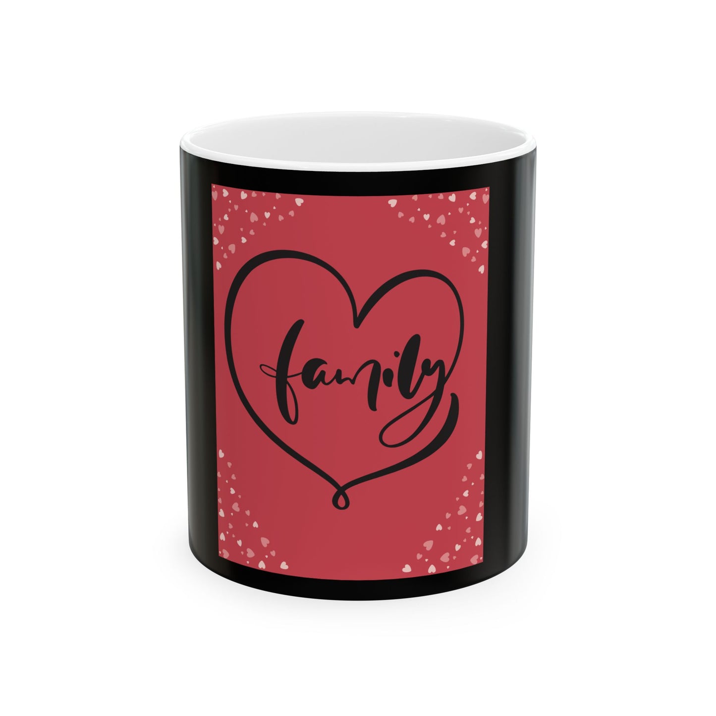 Family Love Ceramic Mug - Heart Design for Home & Gifts