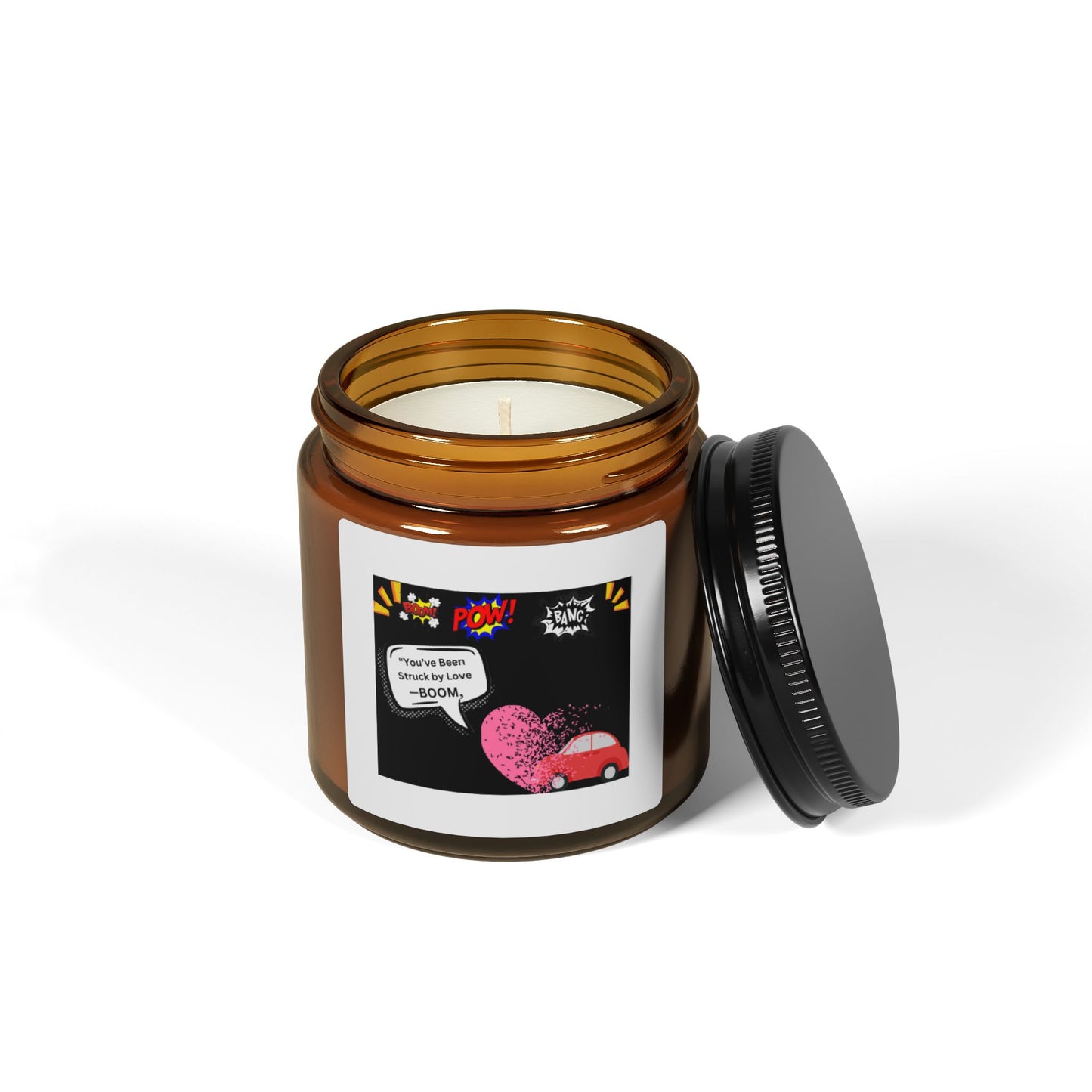 You been Struck by Love-Scented Soy Candle (Multi-Size, Amber Jar)