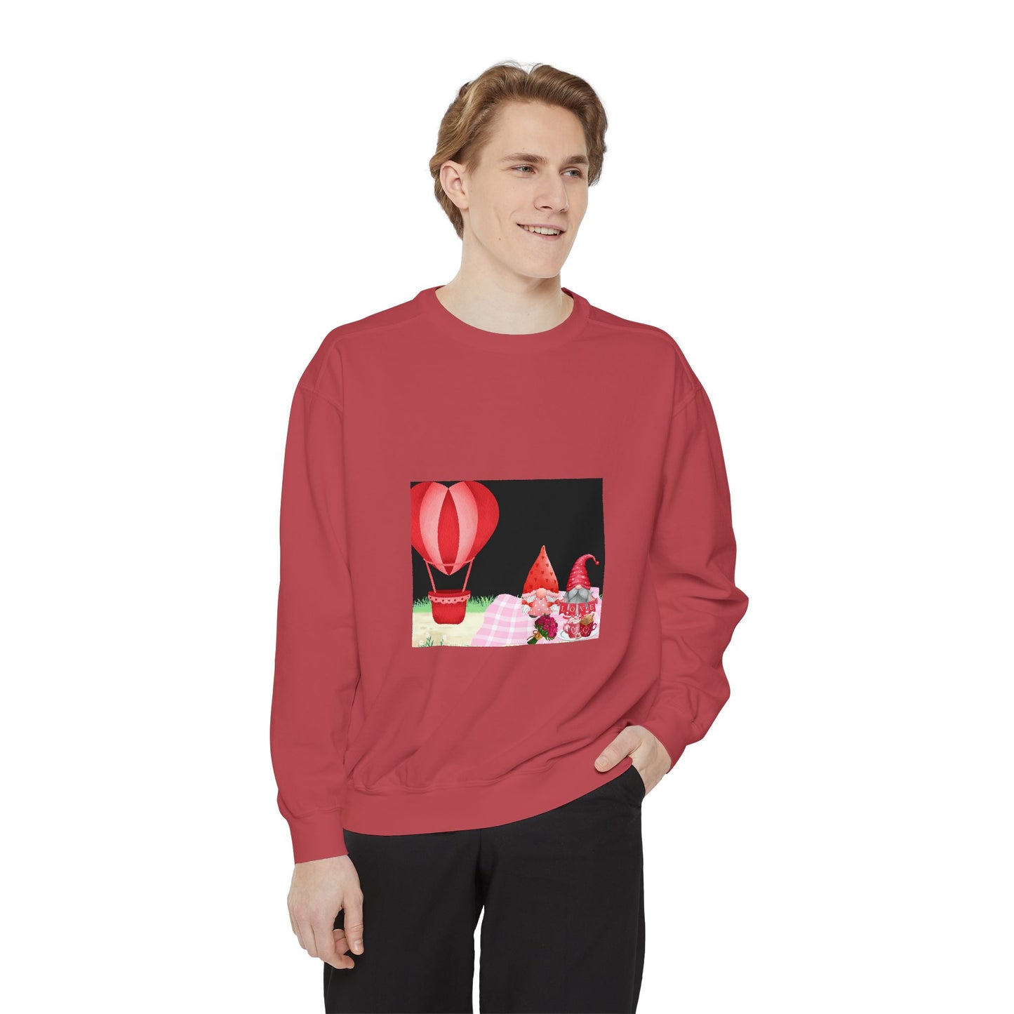 Love in the Air Unisex Garment-Dyed Sweatshirt - Perfect for Spring Celebrations