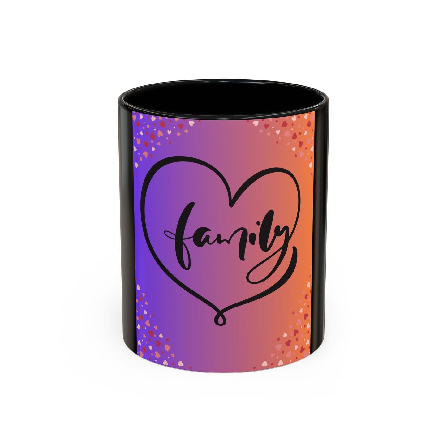 Family Love Accent Coffee Mug - Warm Gradient Design, Perfect Gift for Loved Ones