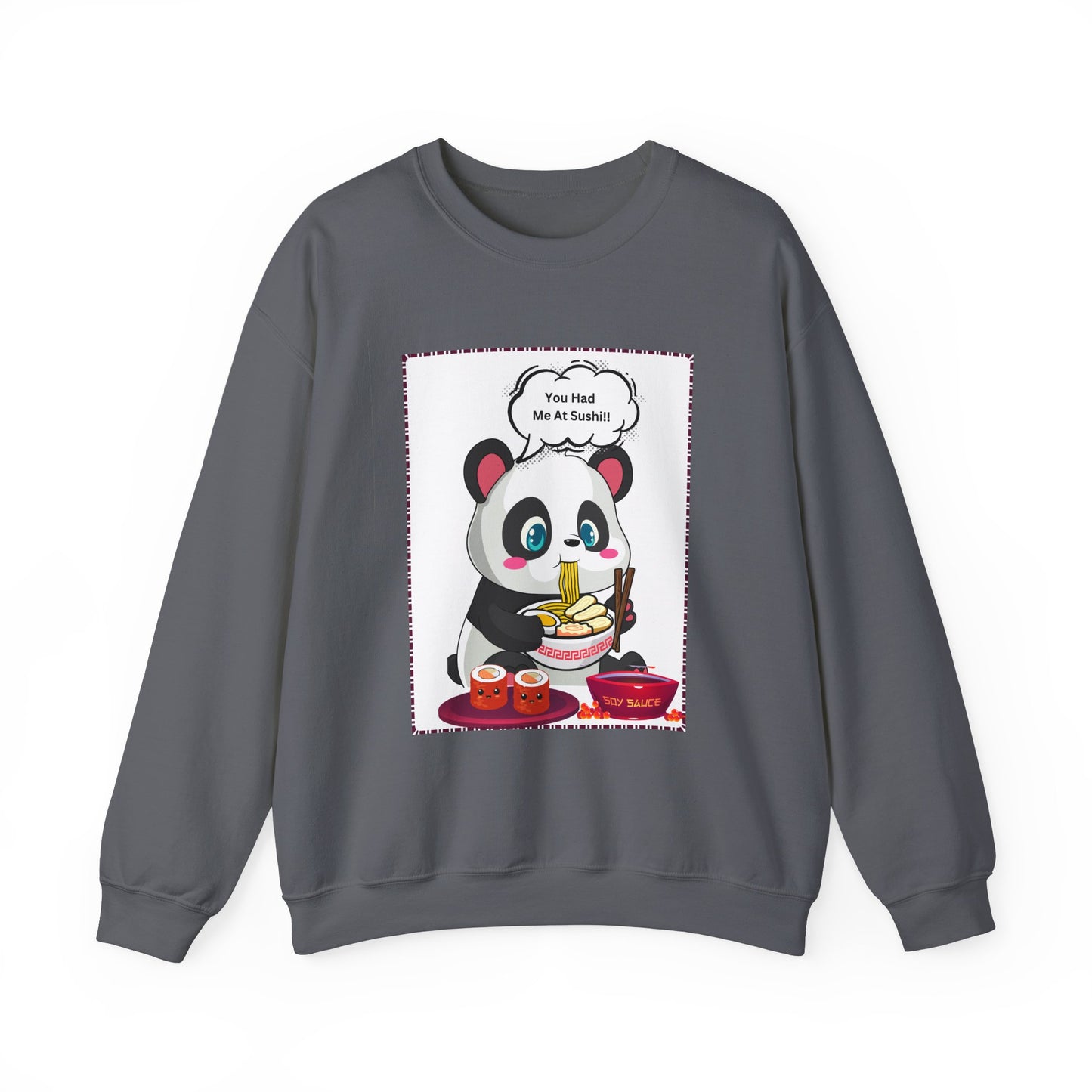 Sushi Lovers-Panda Sushi Lover Crewneck Sweatshirt - Unisex Heavy Blend™