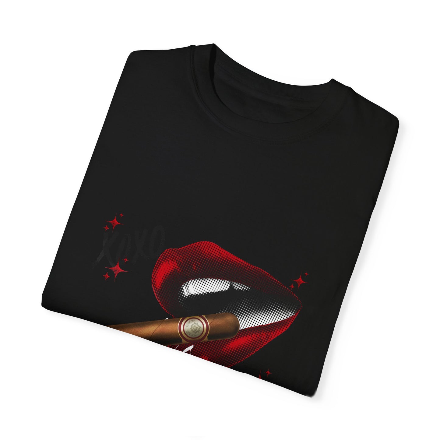 XOXO Red Lip and Cigar Unisex Garment-Dyed T-Shirt