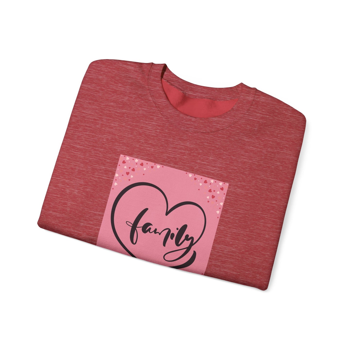 Family Love Crewneck Sweatshirt - Comfortable Unisex Apparel for Cozy Moments
