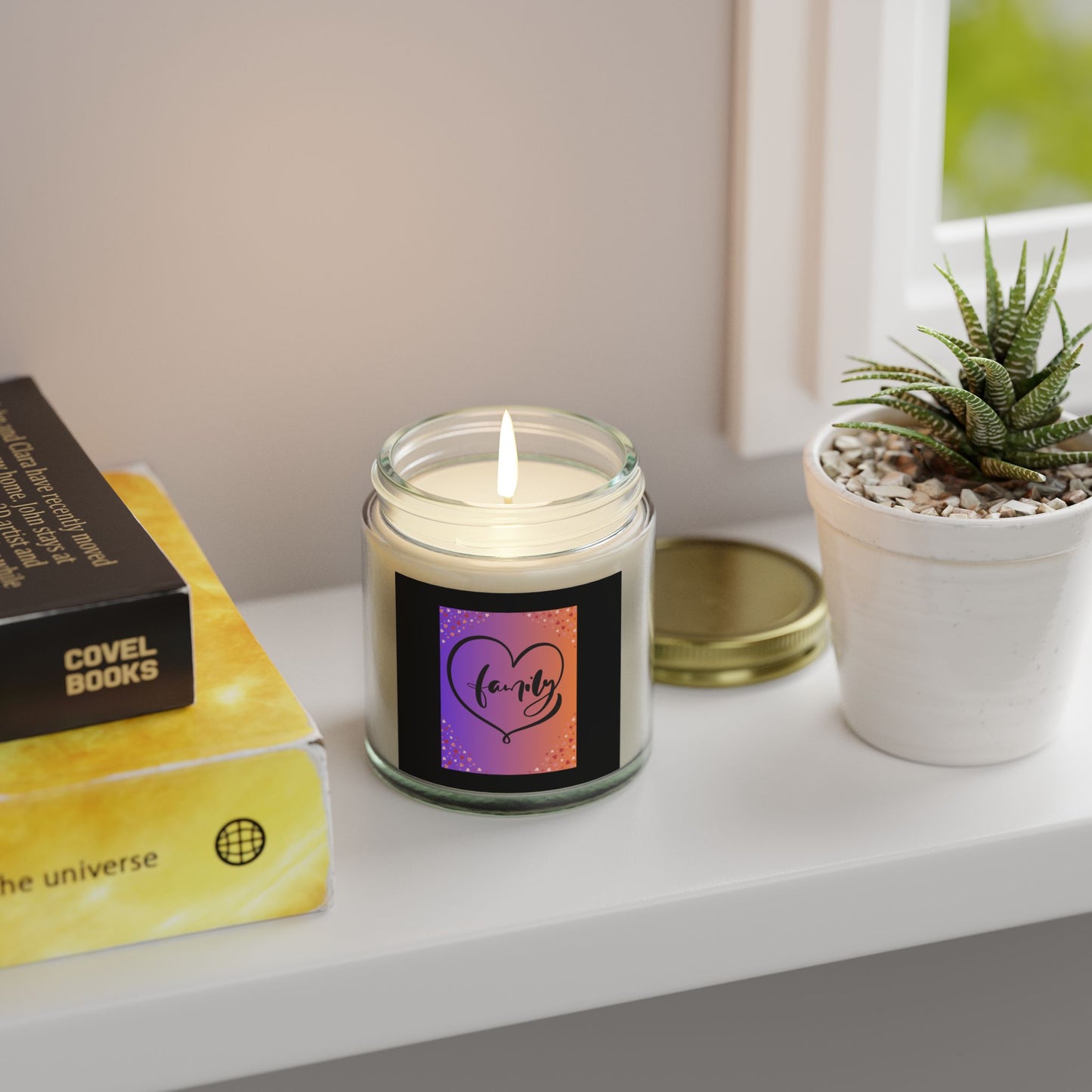 Family Love Scented Candle - Coconut Apricot Wax - 4oz & 9oz