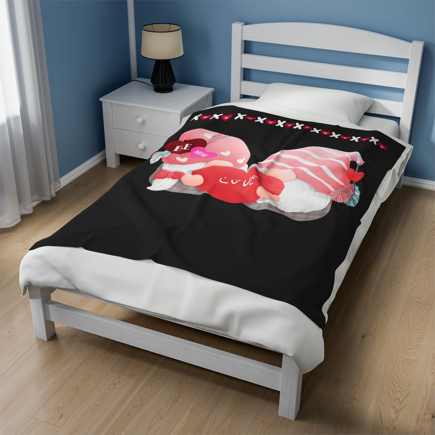 Be My Love- Cozy Valentine's Day Velveteen Plush Blanket with Love Design