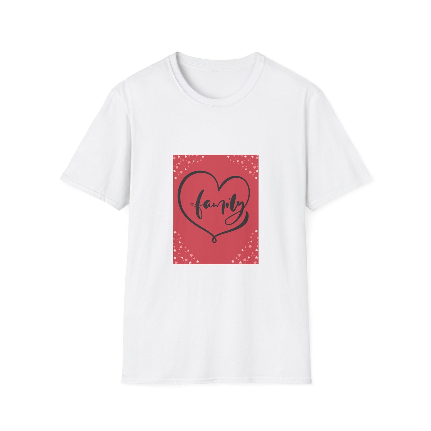 Family Heart Unisex Softstyle T-Shirt - Perfect for Family Gatherings, Celebrations & Holidays