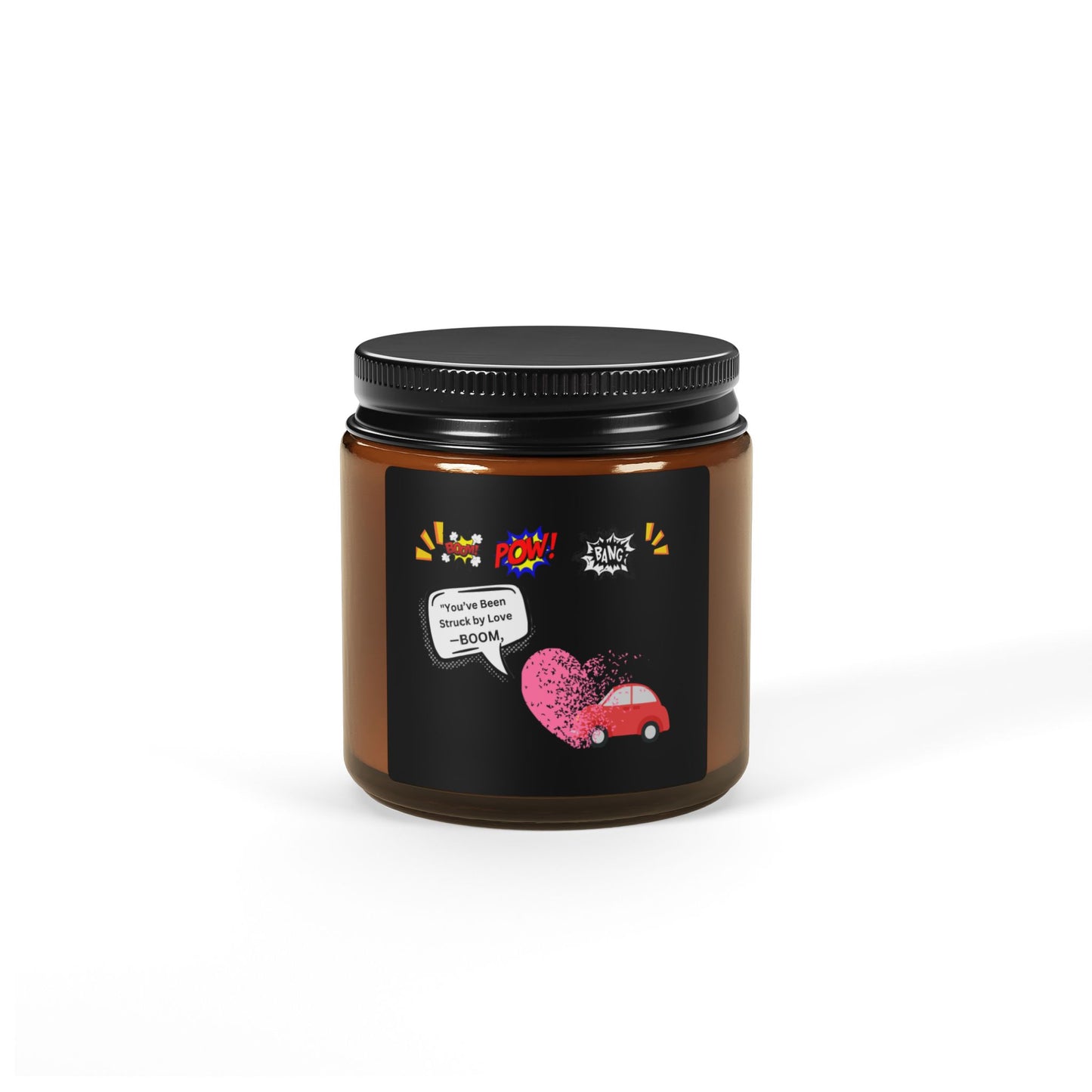 You been Struck by Love-Scented Soy Candle (Multi-Size, Amber Jar)