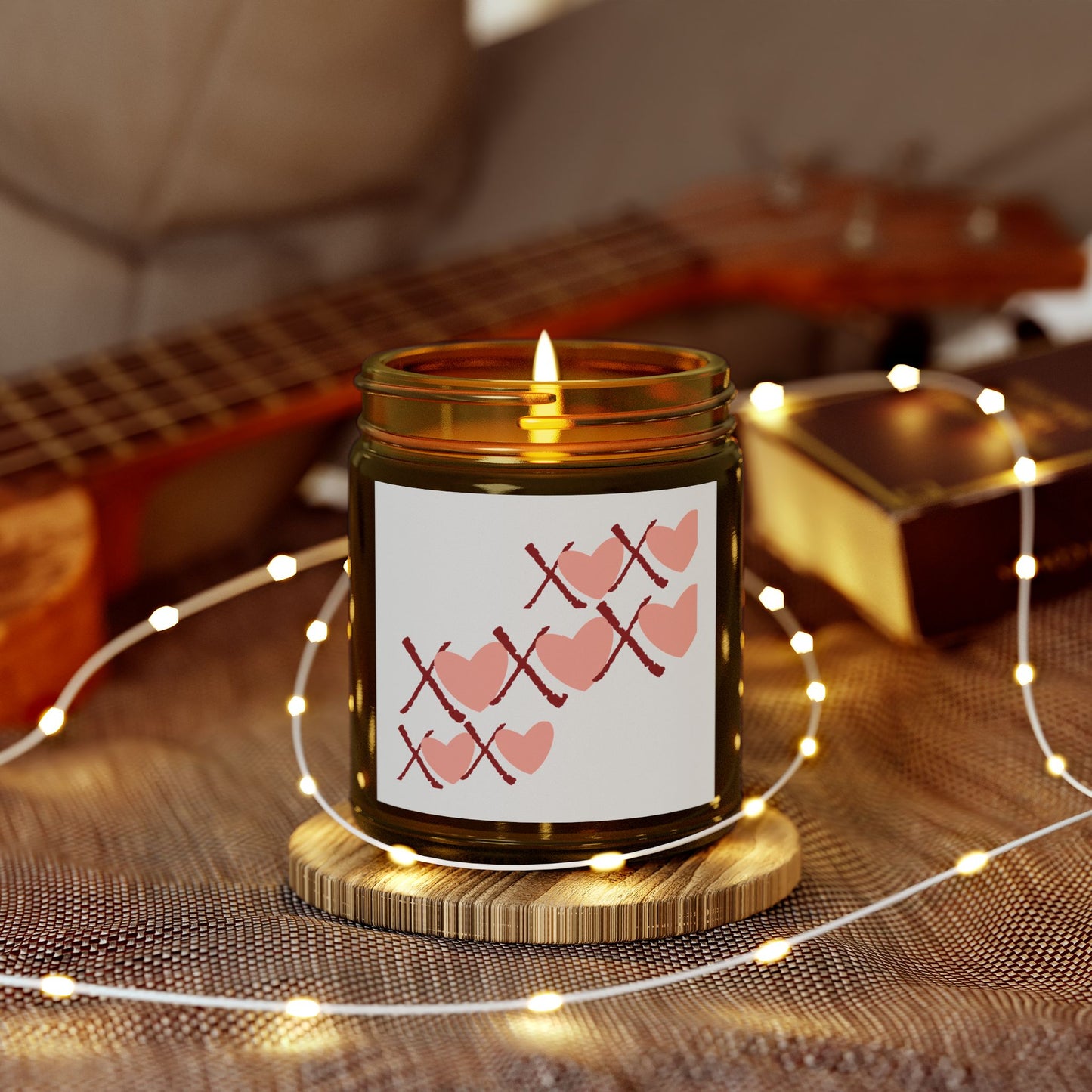 Romantic Heart Scented Candles - Coconut Apricot Wax