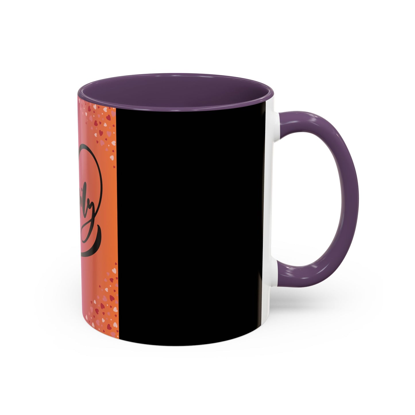 Family Love Accent Coffee Mug - Warm Gradient Design, Perfect Gift for Loved Ones