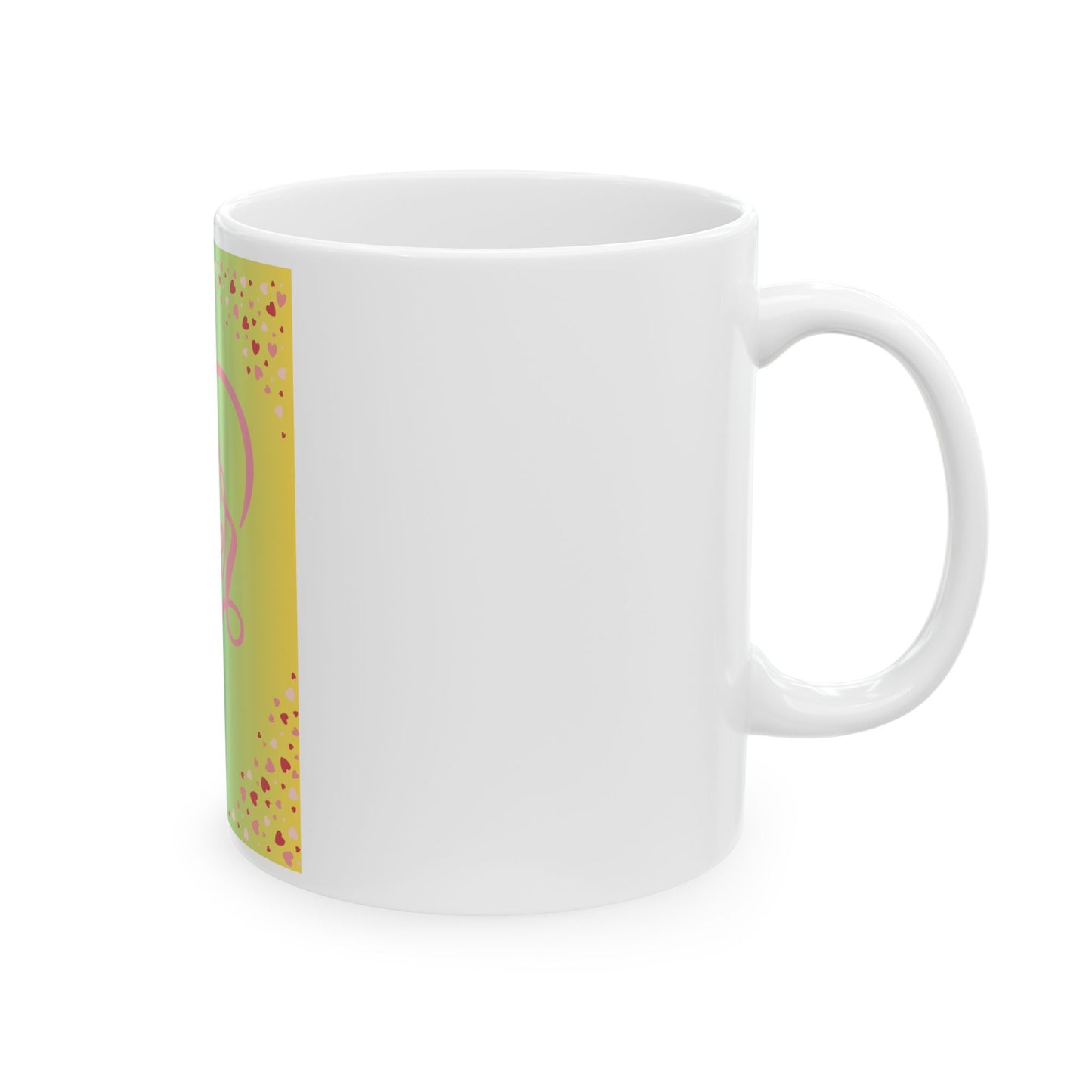 Sister Love Ceramic Mug - Colorful Heart Design | Perfect Gift for Sisters