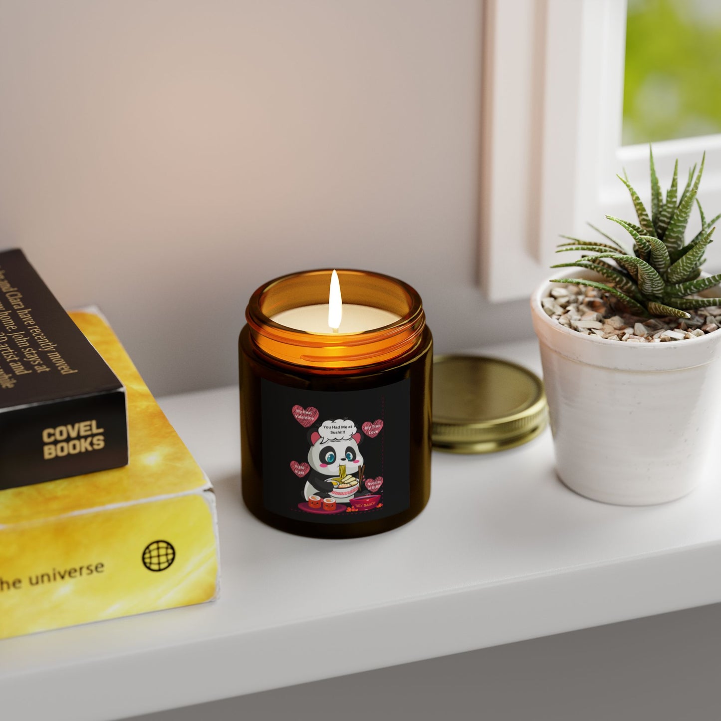 Sushi Lovers-Cute Panda Scented Candles - Coconut Apricot Wax (4oz & 9oz) - Perfect for Gifts and Home Decor