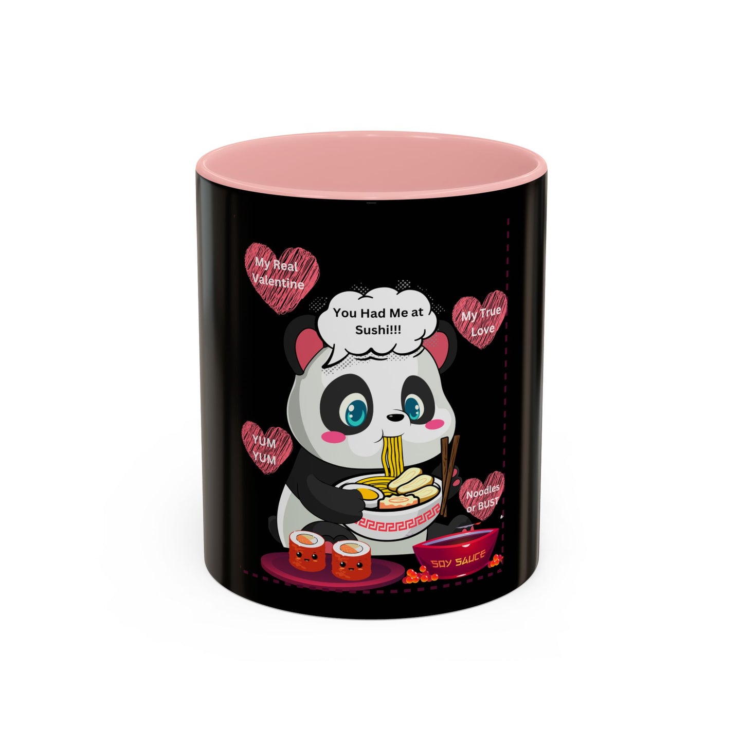 Cute Panda Sushi Lover Coffee Mug - Perfect for Valentine's Day