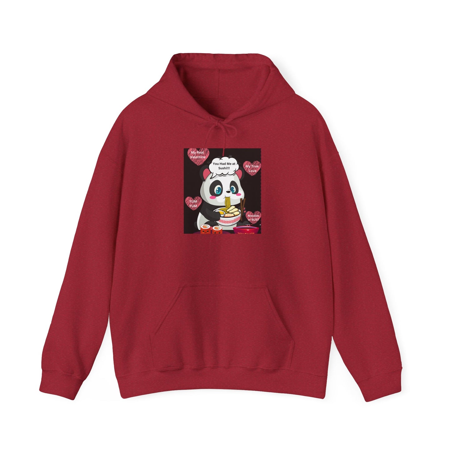 Sushi Lovers-Cute Panda Eating Noodles Unisex Hoodie – Cozy & Fun Design