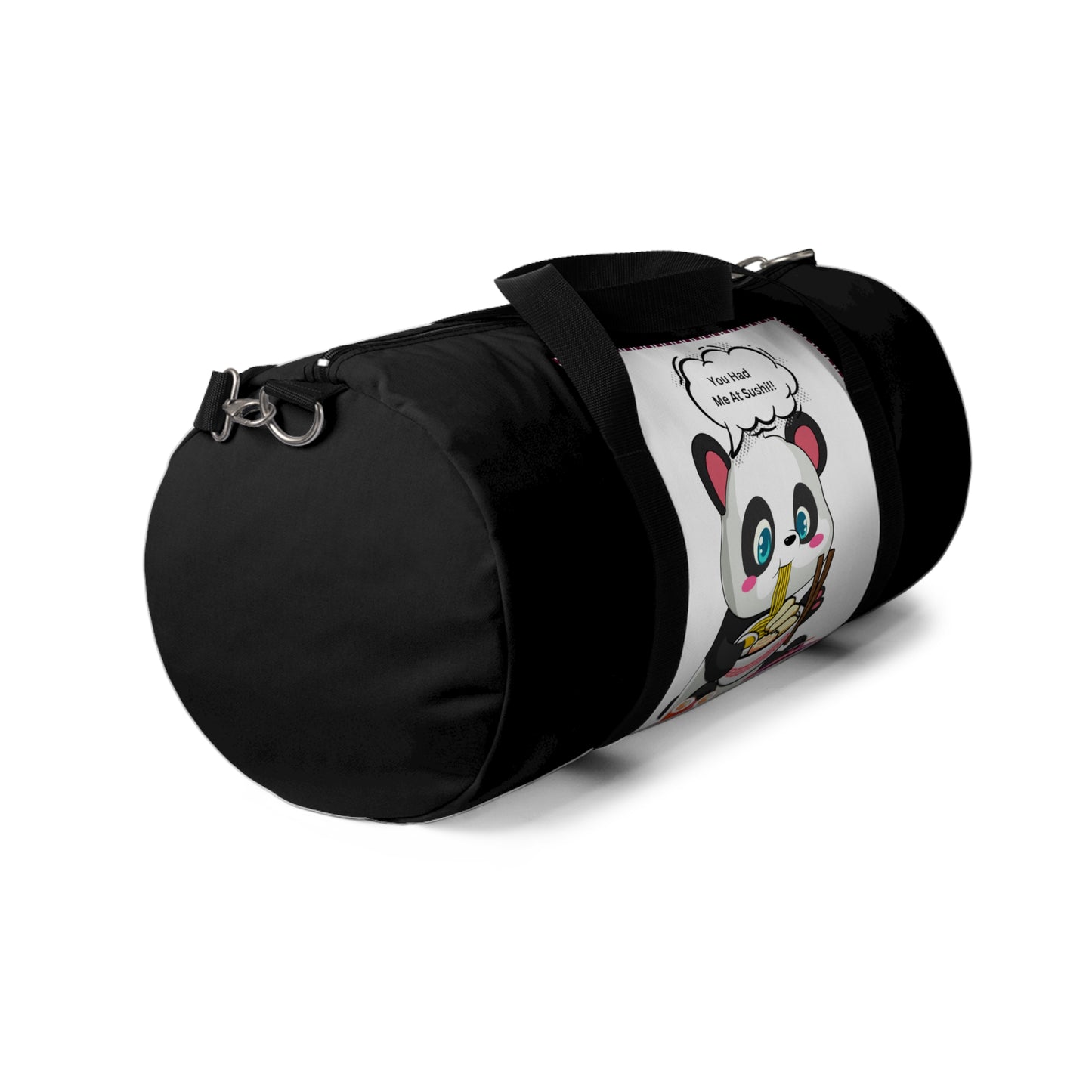 Sushi Lovers-Cute Panda Duffel Bag - Perfect for Travel and Gym with Fun Food Design