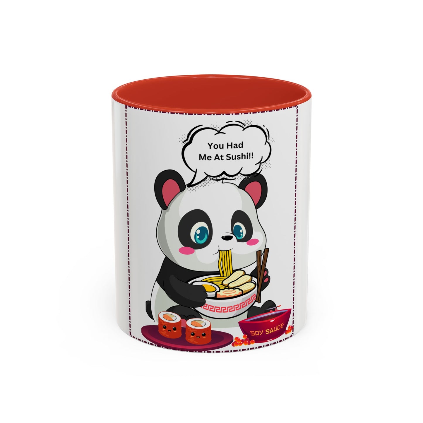 Cute Panda Sushi Coffee Mug - "You Had Me At Sushi"