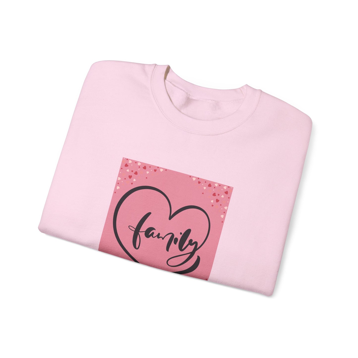 Family Love Crewneck Sweatshirt - Comfortable Unisex Apparel for Cozy Moments