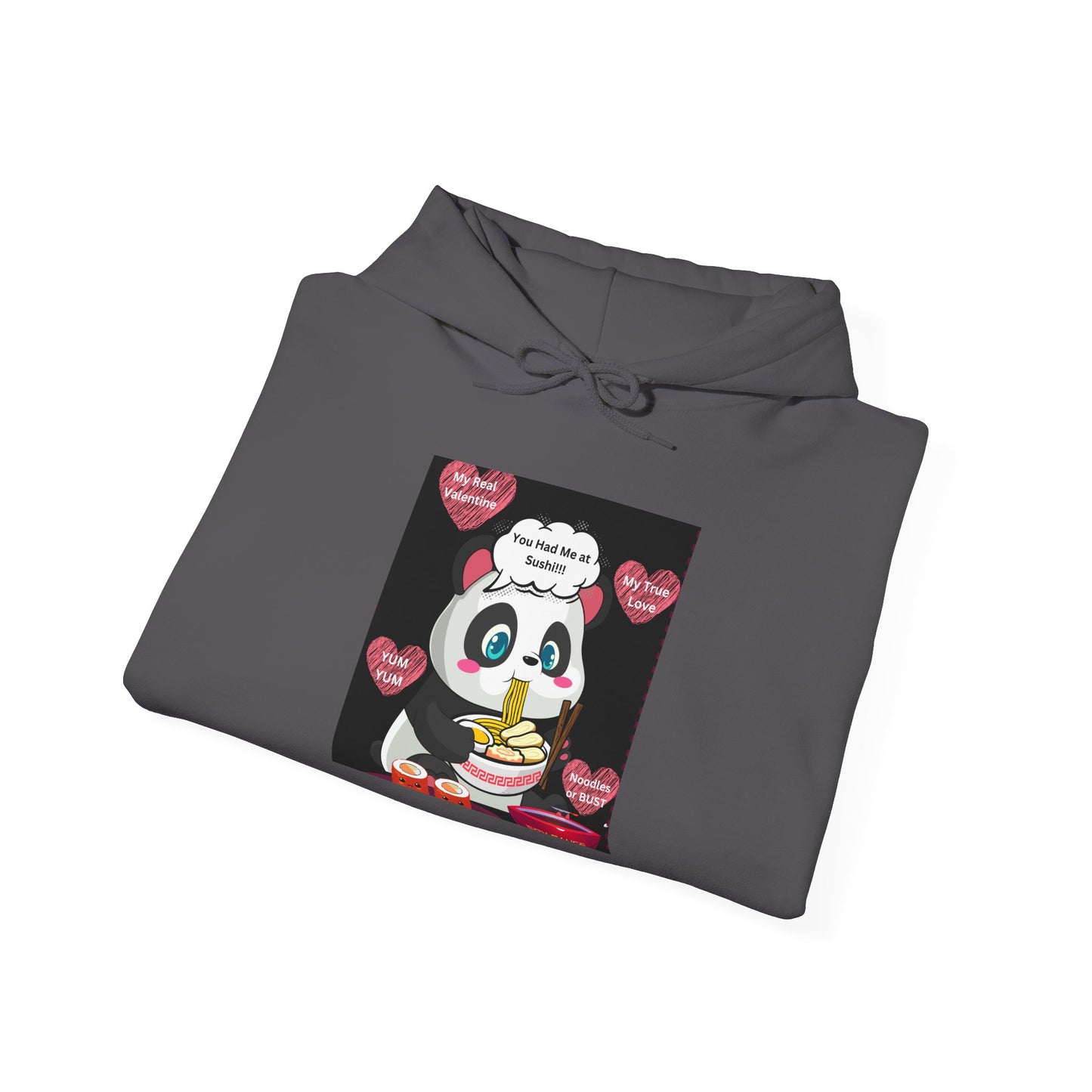 Sushi Lovers-Cute Panda Eating Noodles Unisex Hoodie – Cozy & Fun Design