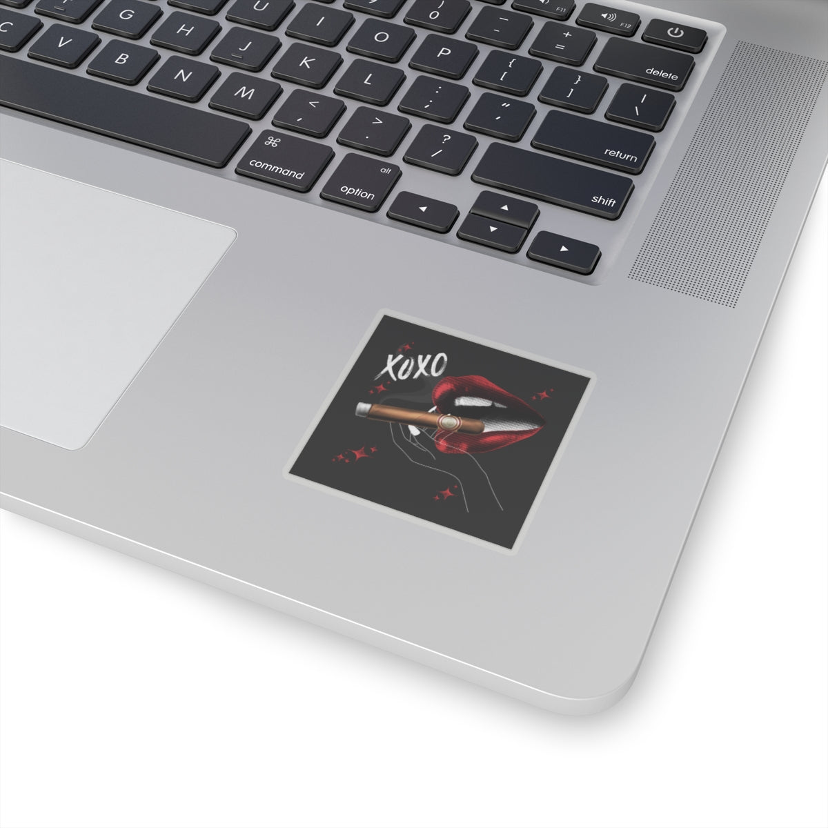 XOXO Kiss-Cut Stickers - Bold Lip & Cigar Design for Trendy Homes & Gifts