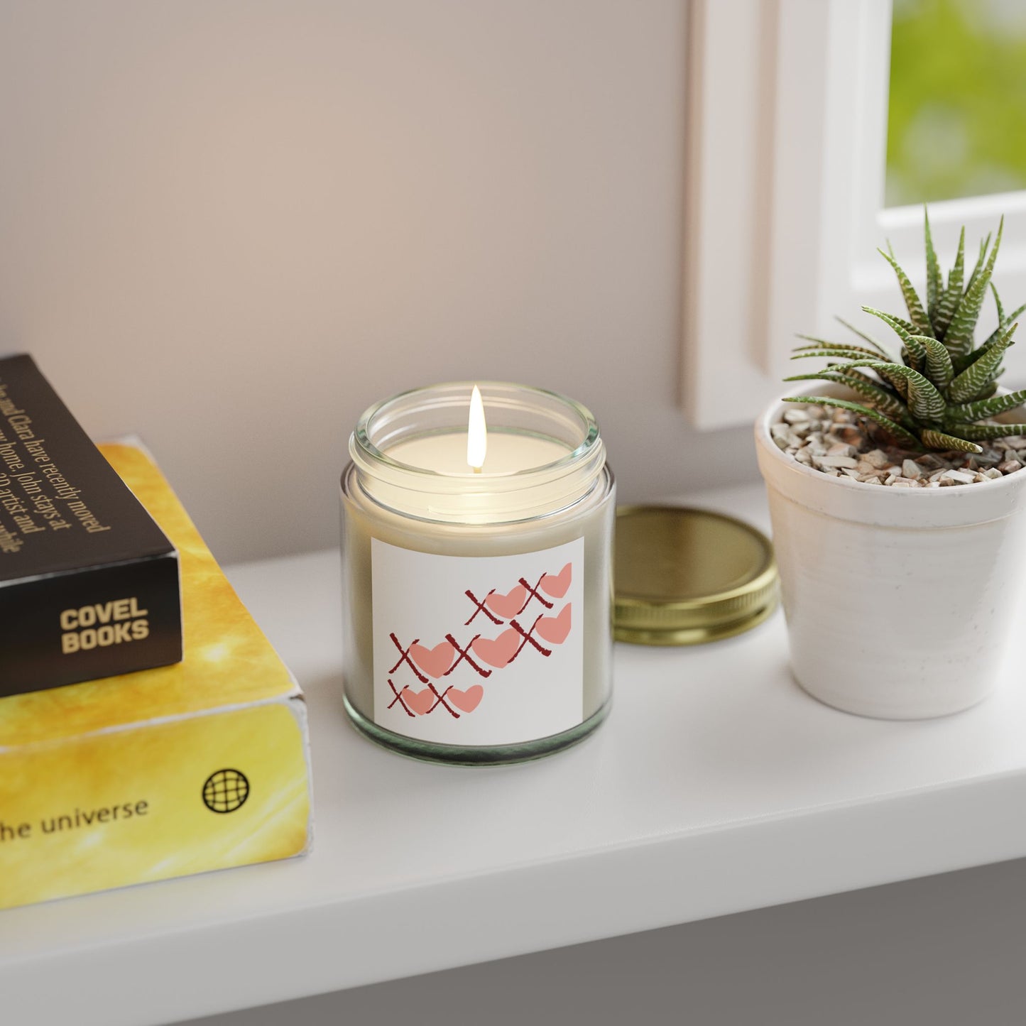 Romantic Heart Scented Candles - Coconut Apricot Wax