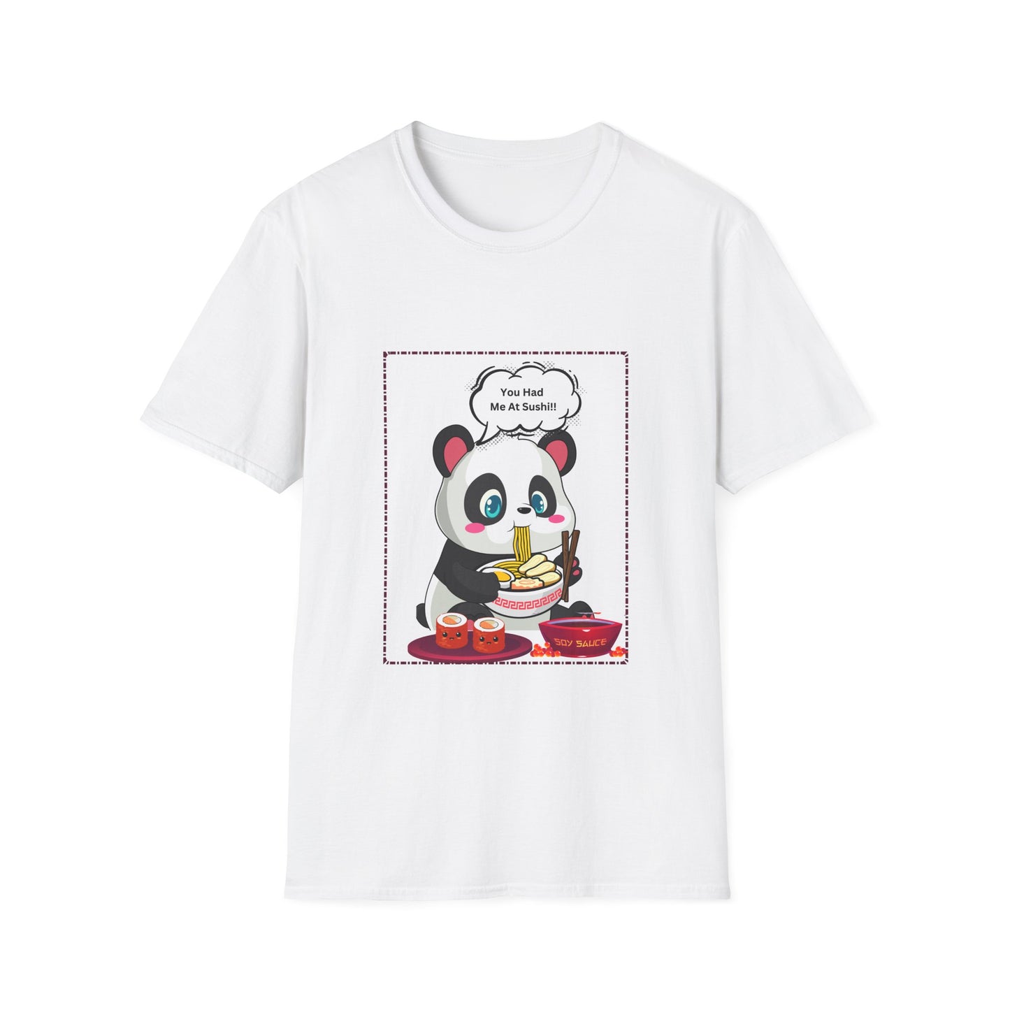 Sushi Lovers-Cute Panda Sushi Lover T-Shirt - Perfect for Foodies and Animal Lovers