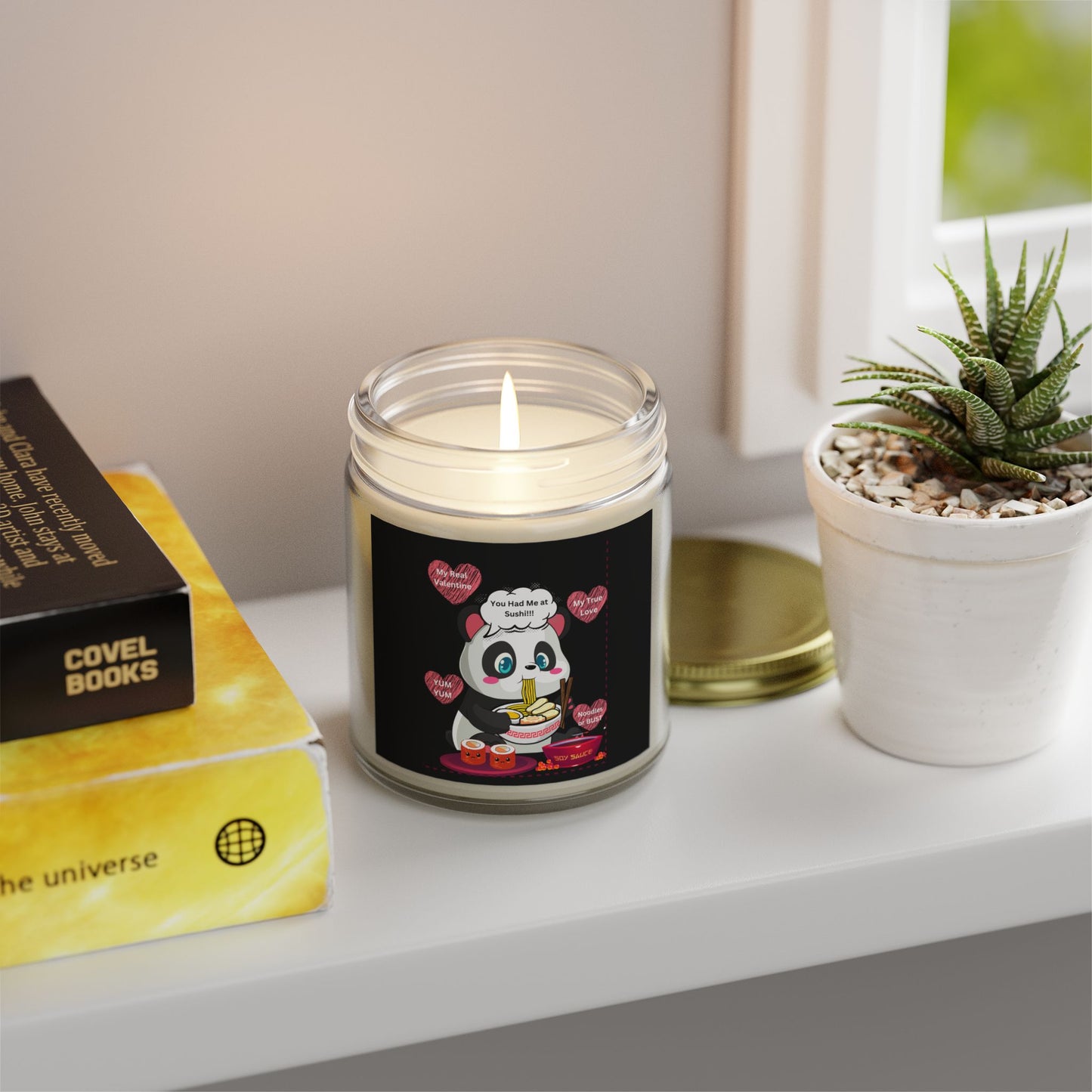 Sushi Lovers-Cute Panda Scented Candles - Coconut Apricot Wax (4oz & 9oz) - Perfect for Gifts and Home Decor