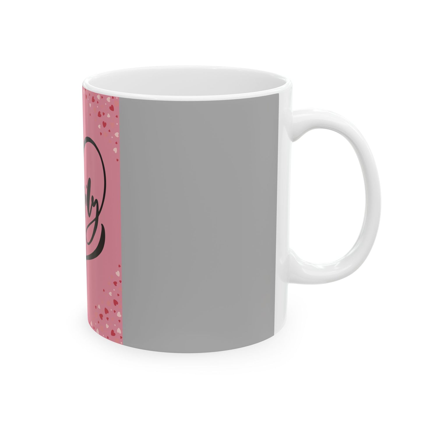 Family Love Ceramic Mug - Heart Design, Perfect Gift for Family Gatherings & Celebrations